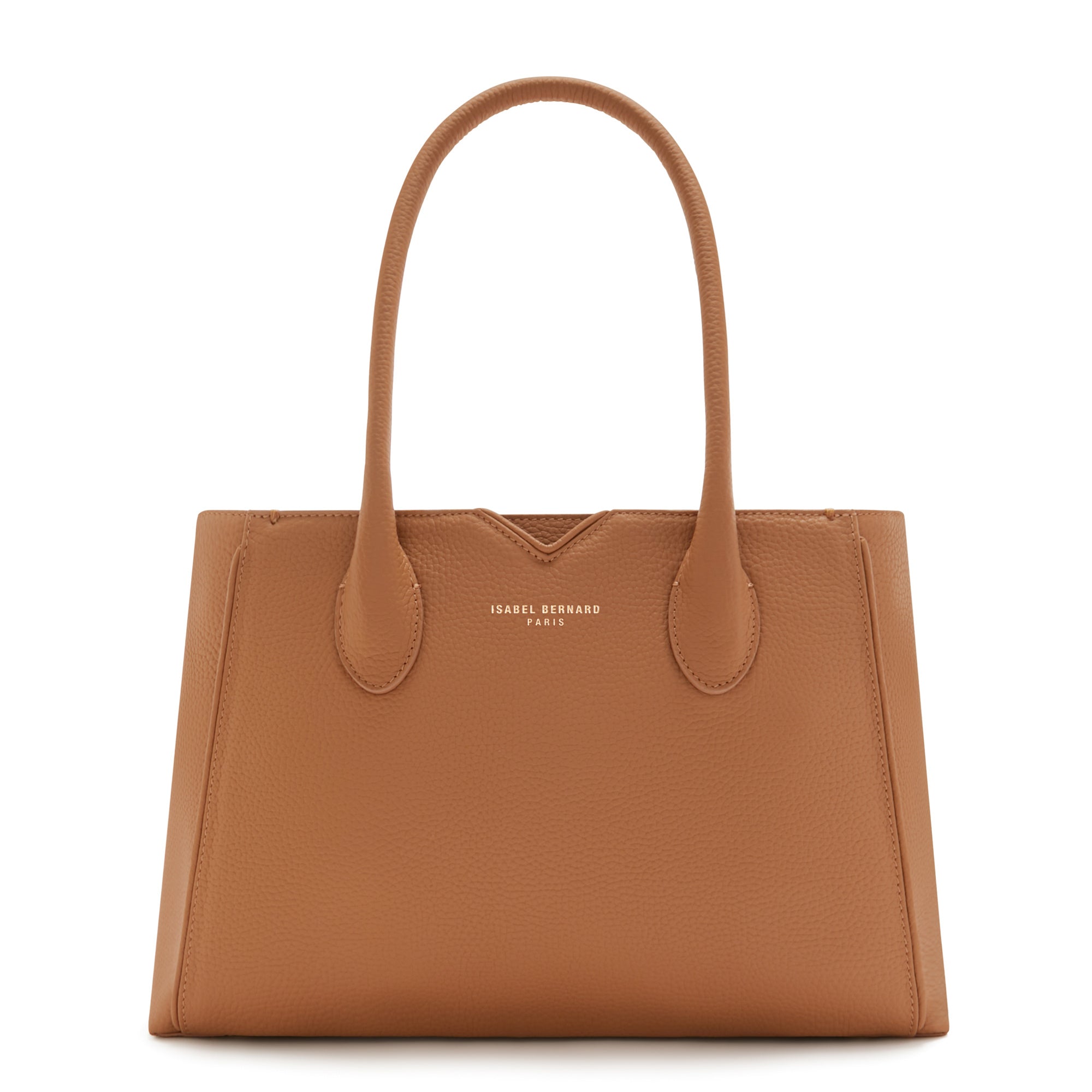 camel calfskin leather handbag IB25082-034 - Isabel Bernard