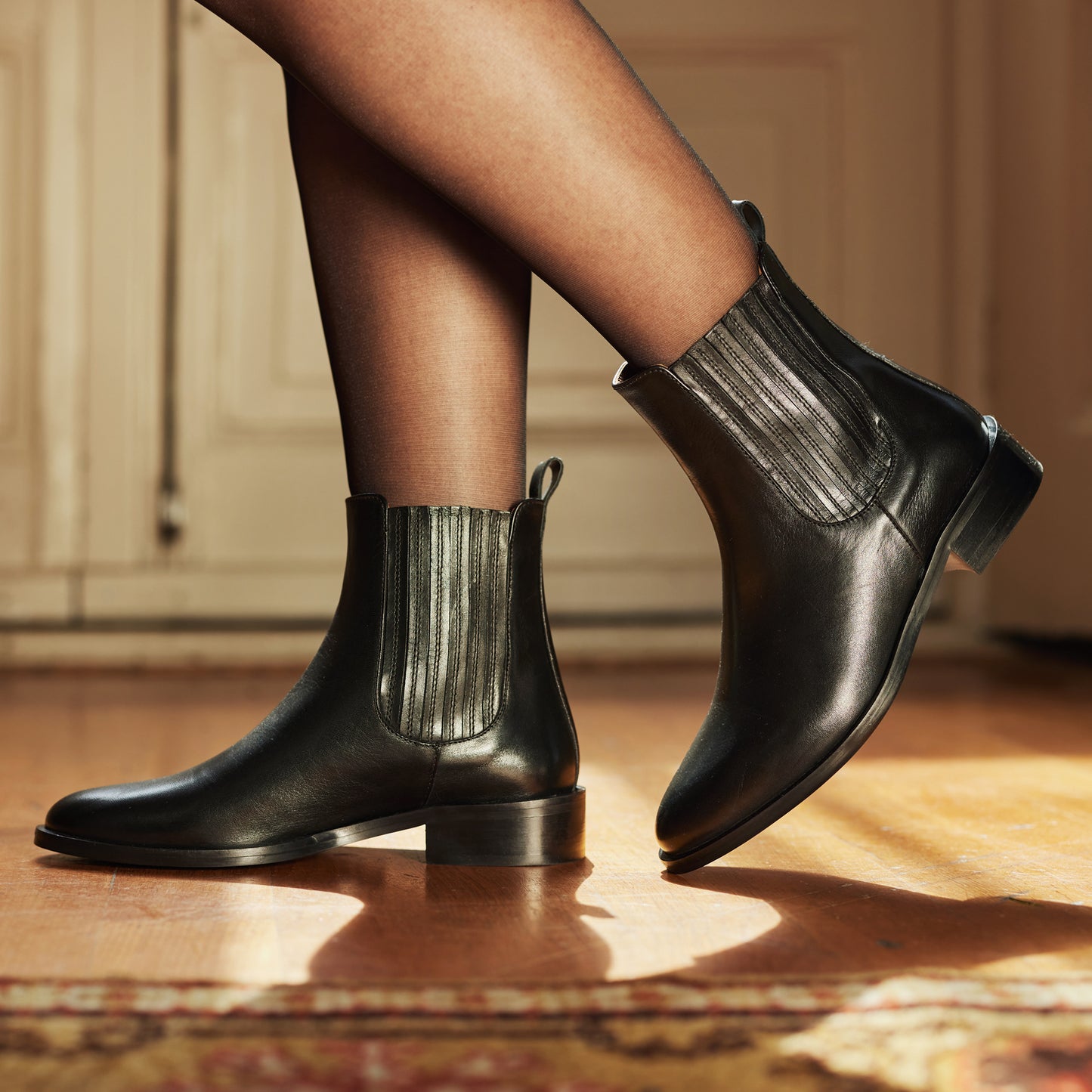 Vendôme Chey black calfskin leather chelsea boots -  - Isabel Bernard