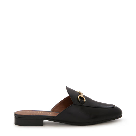 Vendôme Fleur black calfskin leather slipper loafers -  - Isabel Bernard