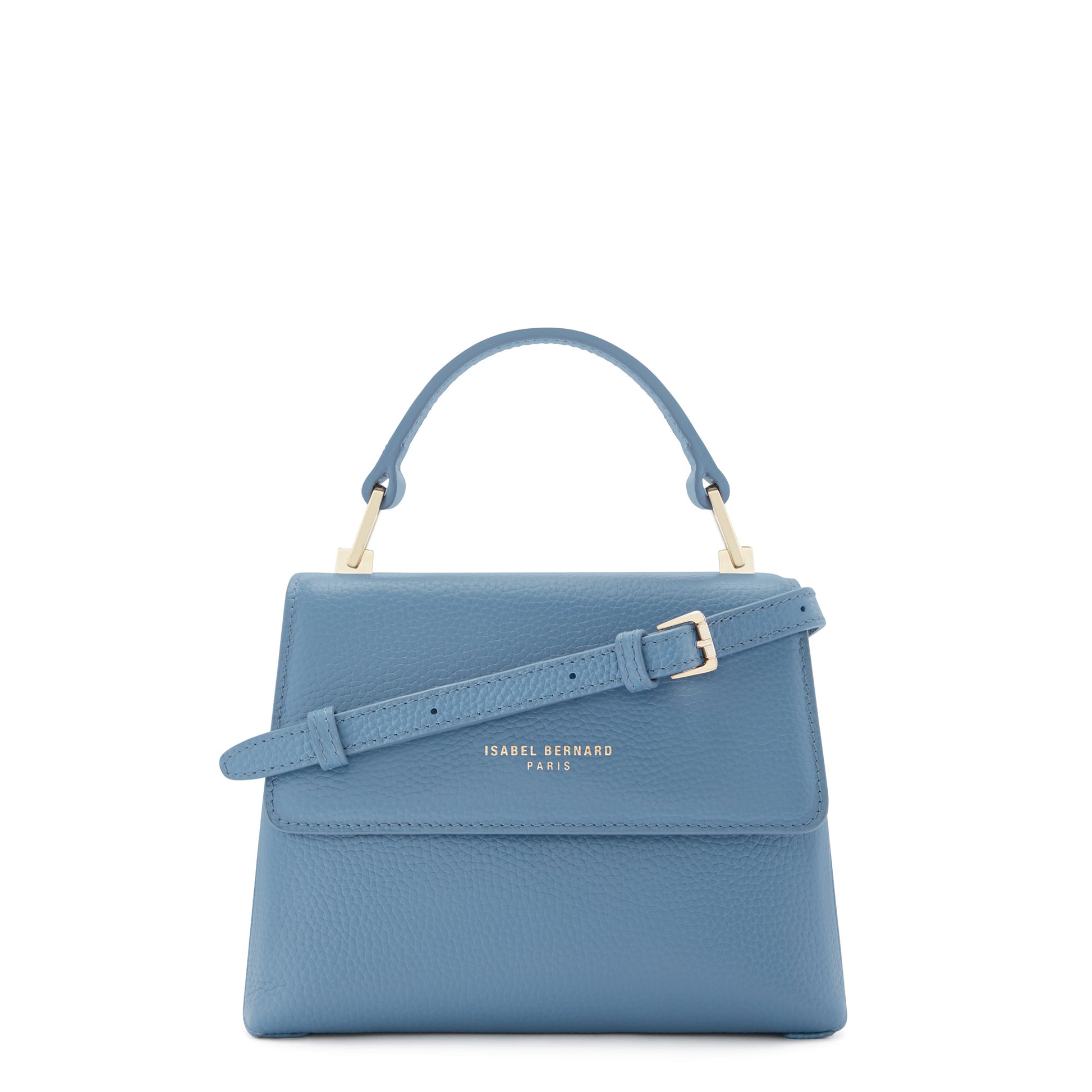 Femme Forte Heline blue calfskin leather handbag -  - Isabel Bernard