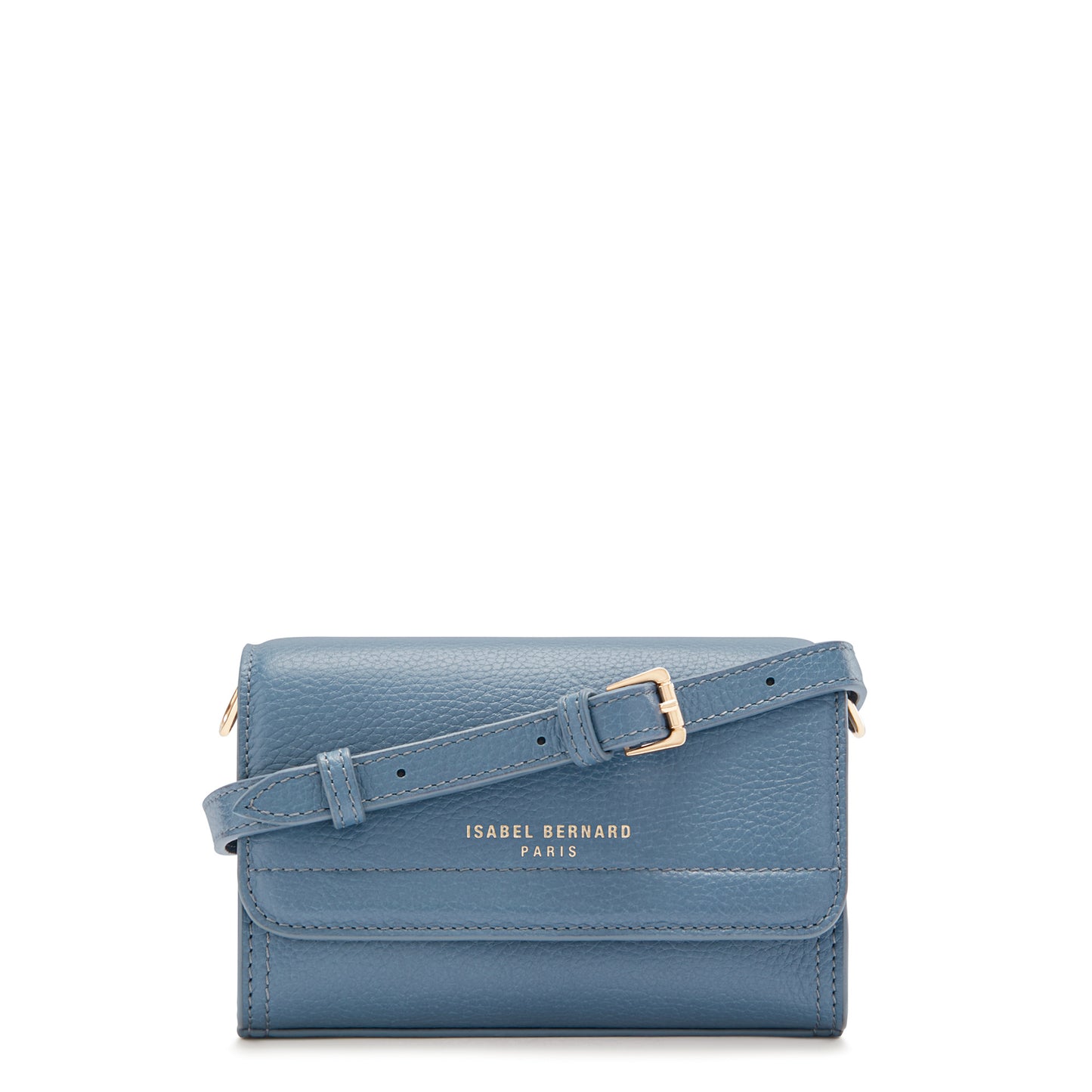 Femme Forte Kim blue calfskin leather crossbody bag -  - Isabel Bernard