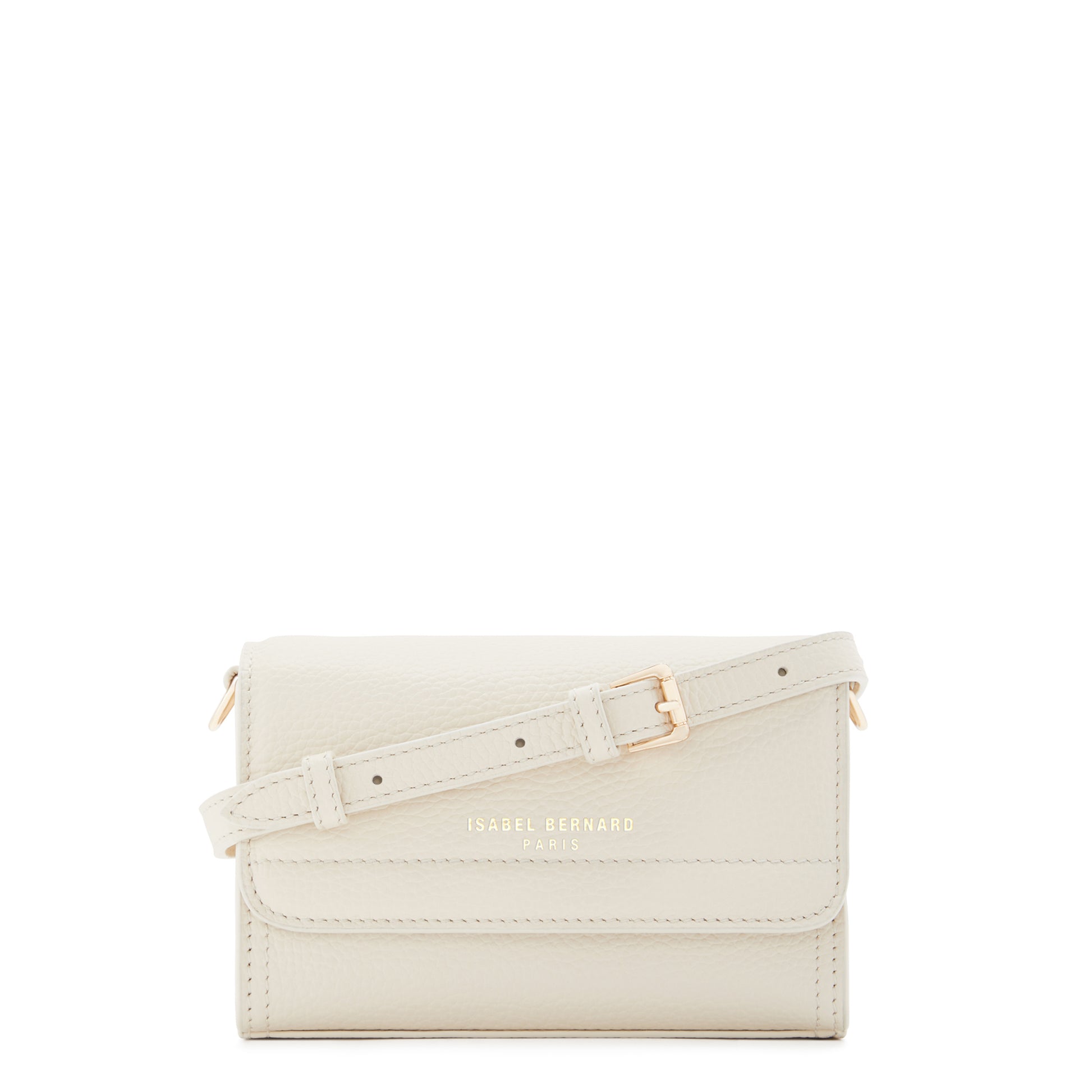 Femme Forte Kim cream calfskin leather crossbody bag -  - Isabel Bernard