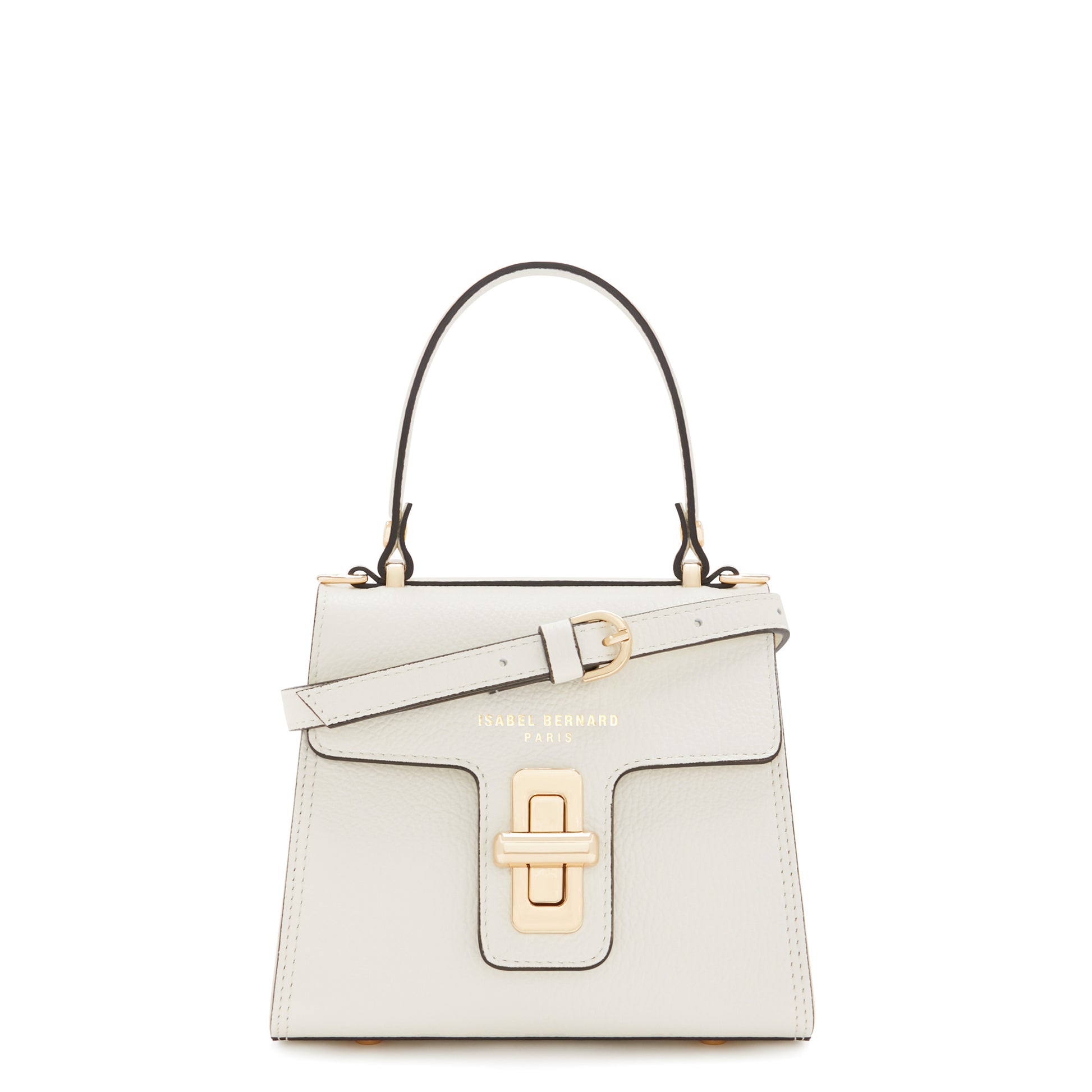 Femme Forte Simone Mini white leather handbag calfskin leather -  - Isabel Bernard