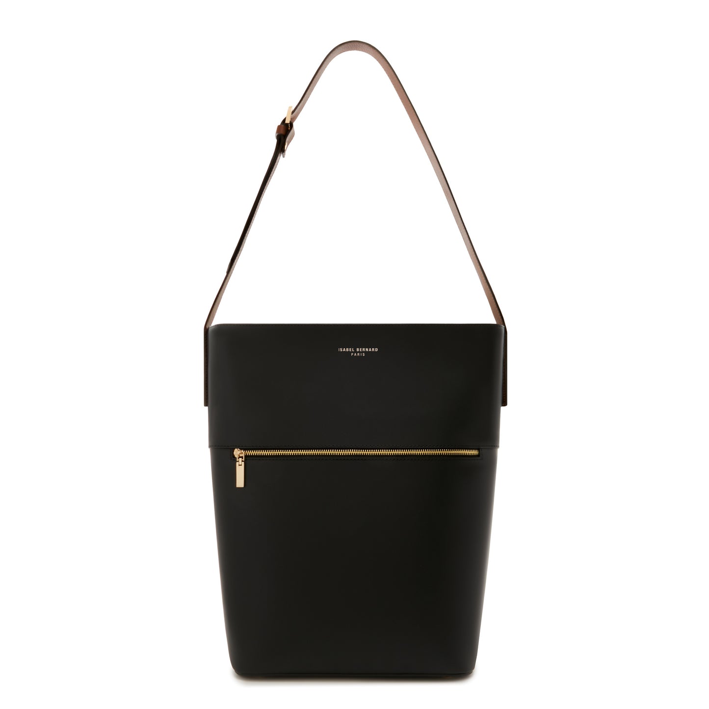 Honoré Flora black calfskin leather shoulder bag with laptop compartment -  - Isabel Bernard