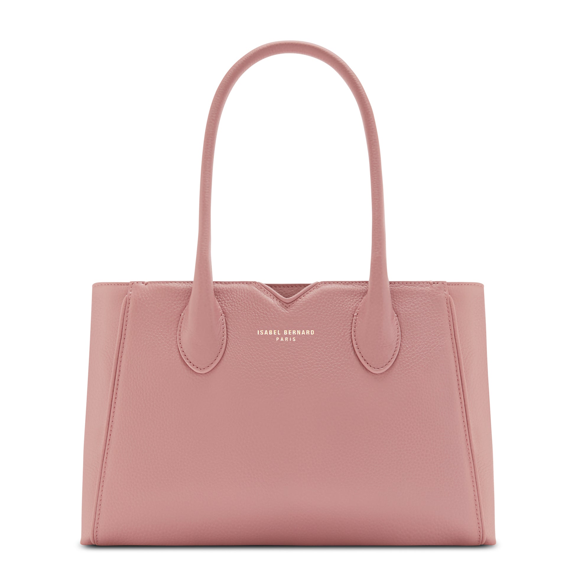 Honoré Cloe Midi pink calfskin leather handbag -  - Isabel Bernard