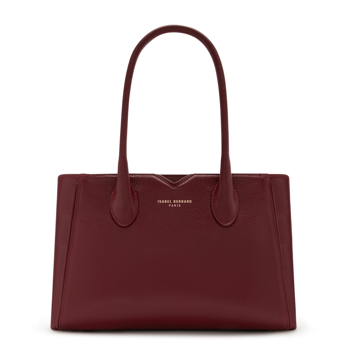 Honoré Cloe Midi bordeaux red calfskin leather handbag -  - Isabel Bernard