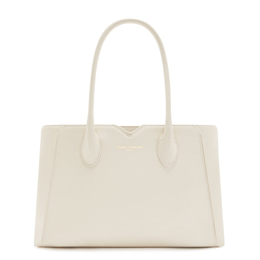 Honoré Cloe Midi cream calfskin leather handbag -  - Isabel Bernard