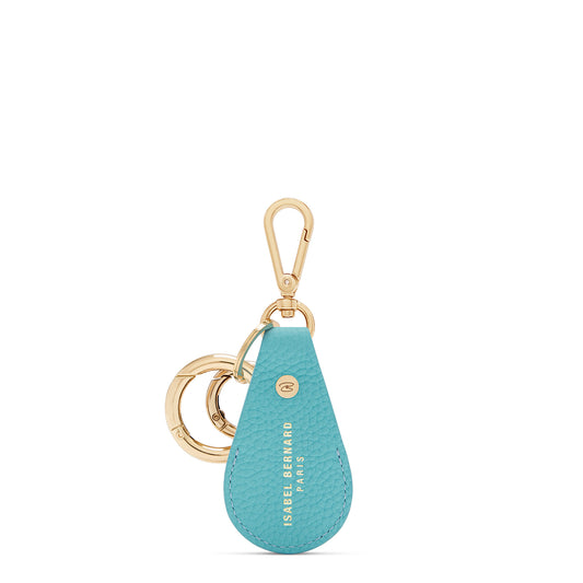 Honoré Filou blue calfskin leather Airtag key ring -  - Isabel Bernard