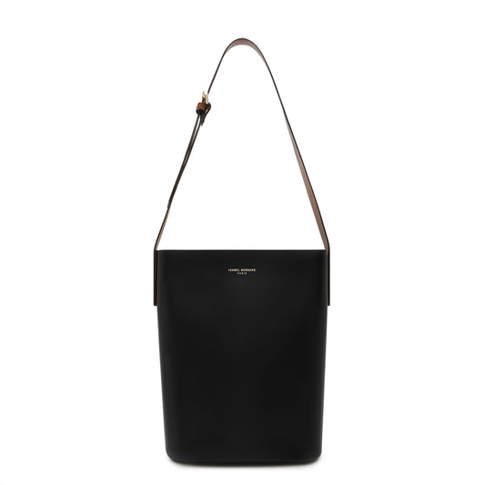 Honoré Lora black calfskin leather shoulder bag with laptop compartment -  - Isabel Bernard