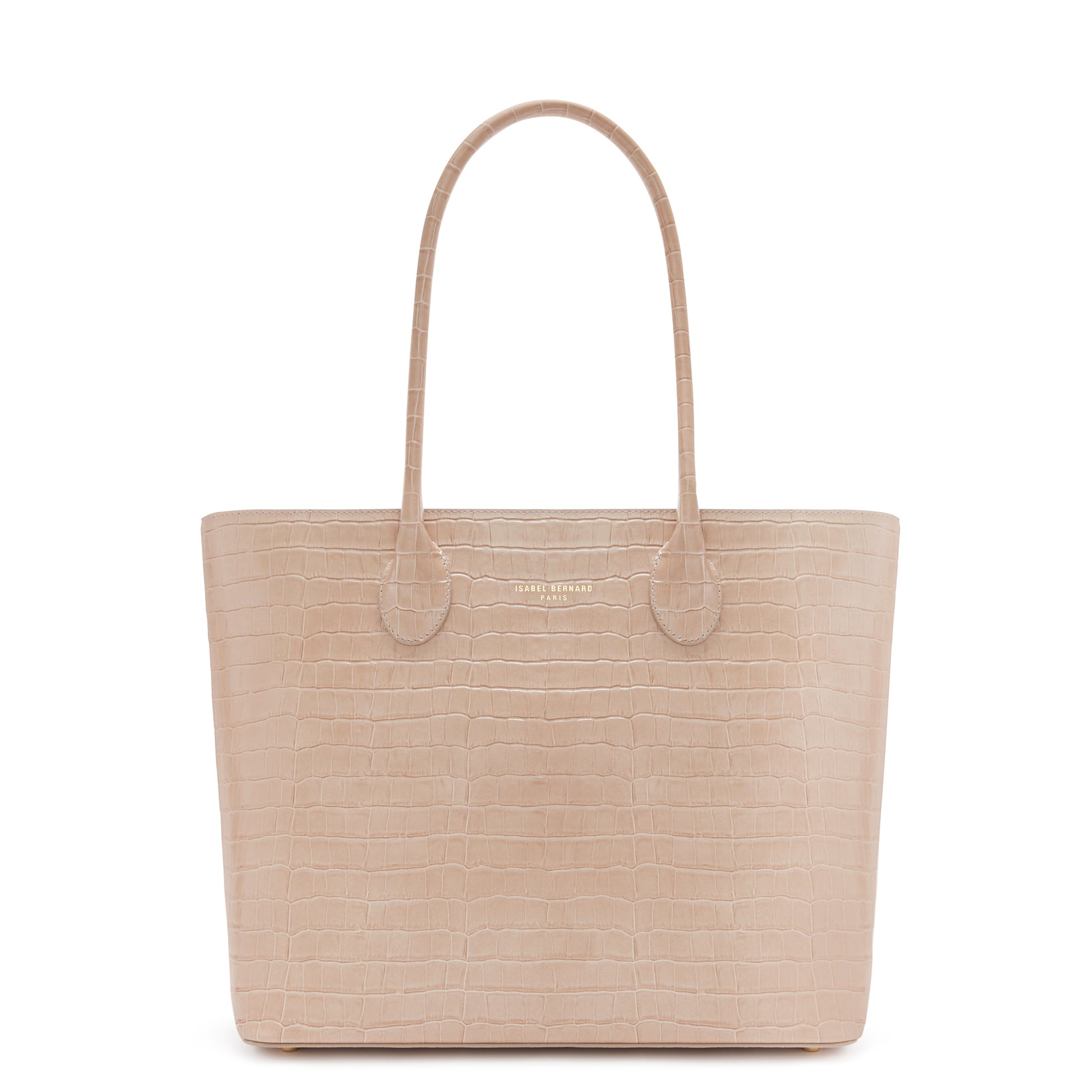 Honoré Lysanne croco beige leather shopper calfskin leather -  - Isabel Bernard