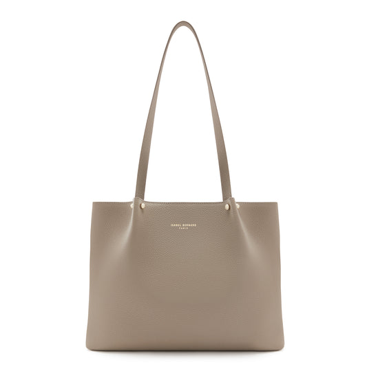 Honoré Nata taupe leather shopper calfskin leather -  - Isabel Bernard