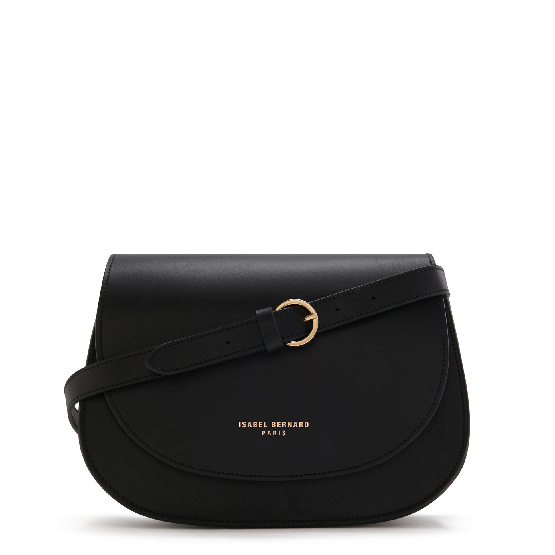 Montmartre Madelon black vegetable tanned leather crossbody bag -  - Isabel Bernard