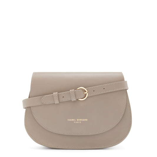 Montmartre Madelon taupe vegetable tanned leather crossbody bag -  - Isabel Bernard