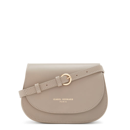 Montmartre Manon taupe vegetable tanned leather crossbody bag -  - Isabel Bernard