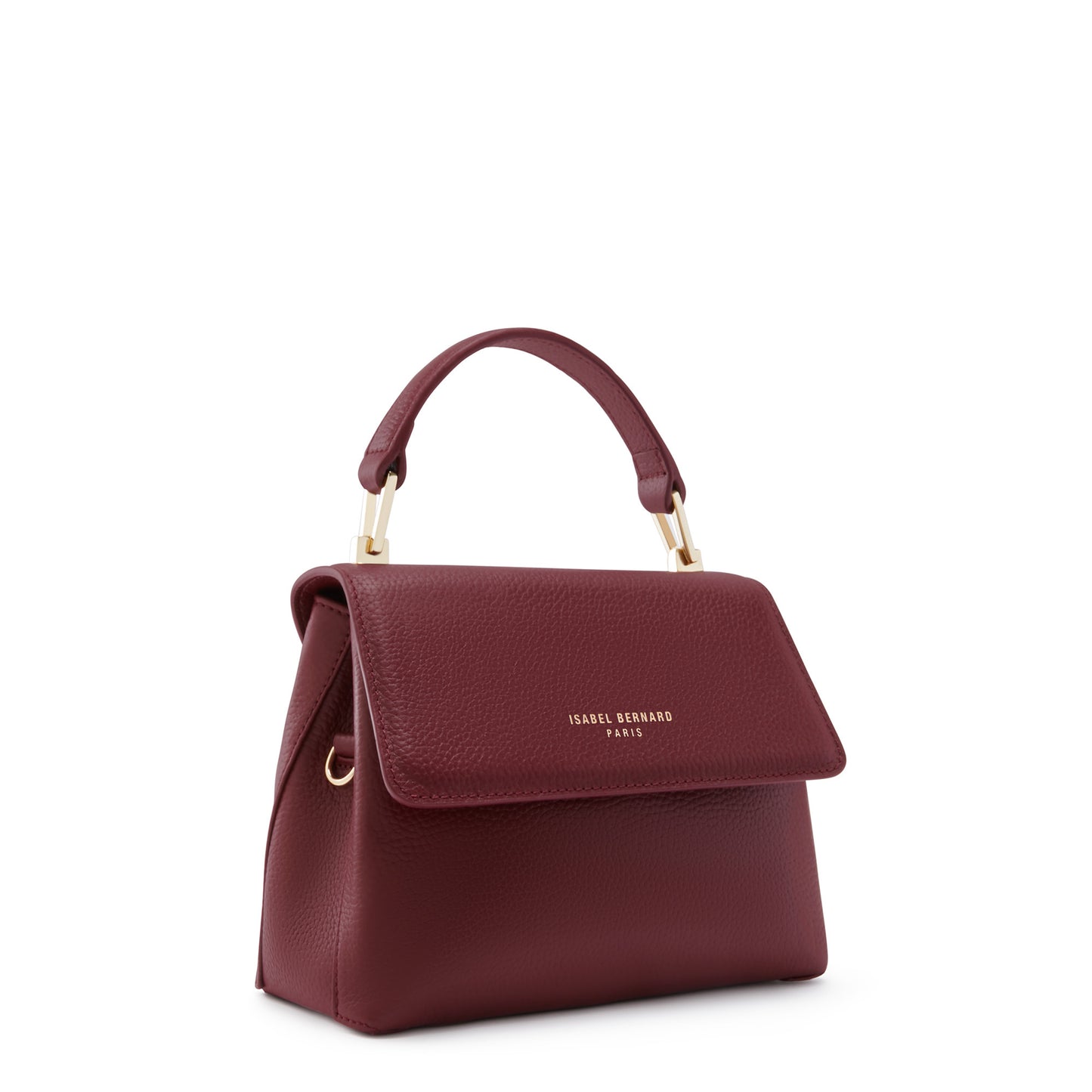 Femme Forte Heline bordeaux red calfskin leather handbag -  - Isabel Bernard