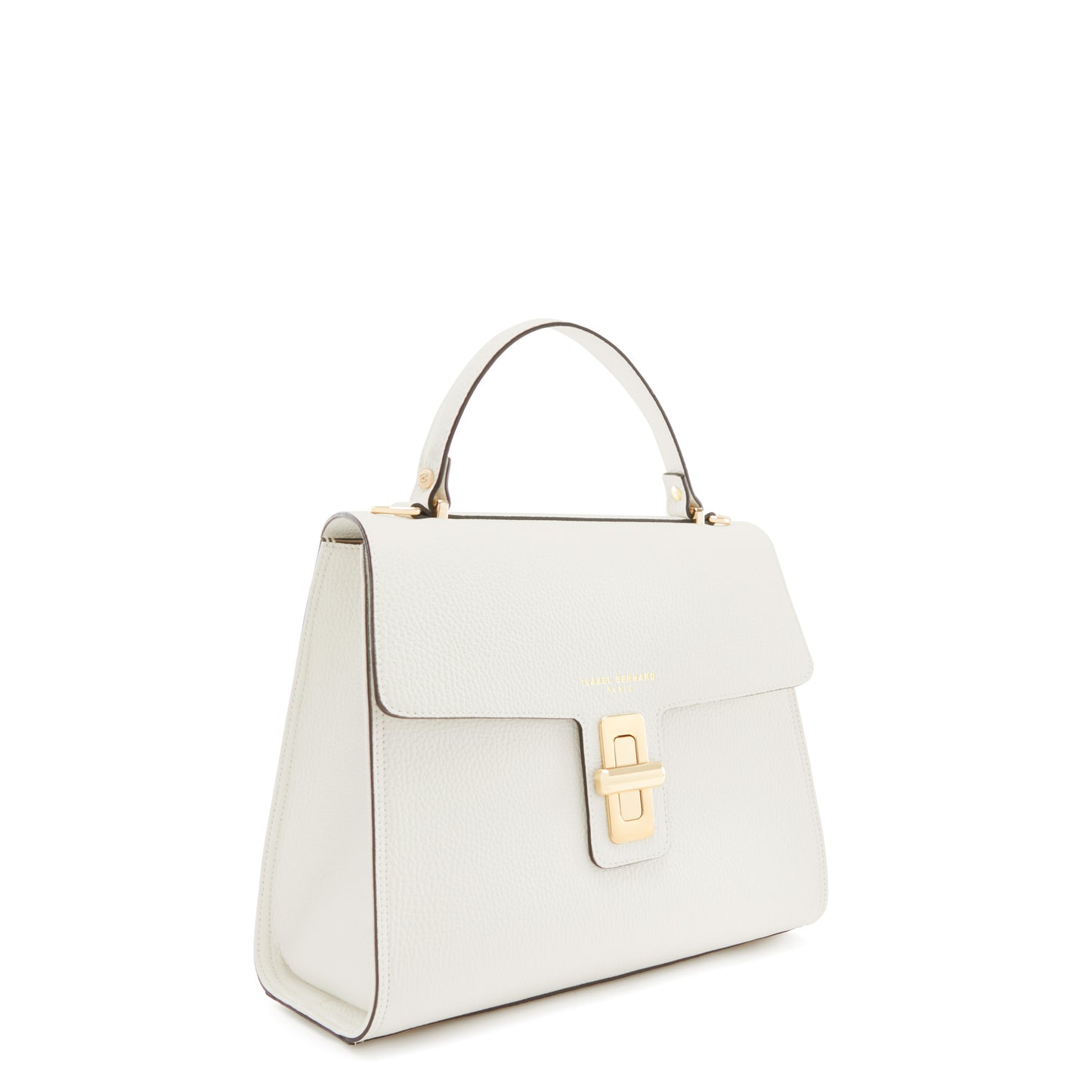 Femme Forte Simone Midi white leather handbag calfskin leather -  - Isabel Bernard