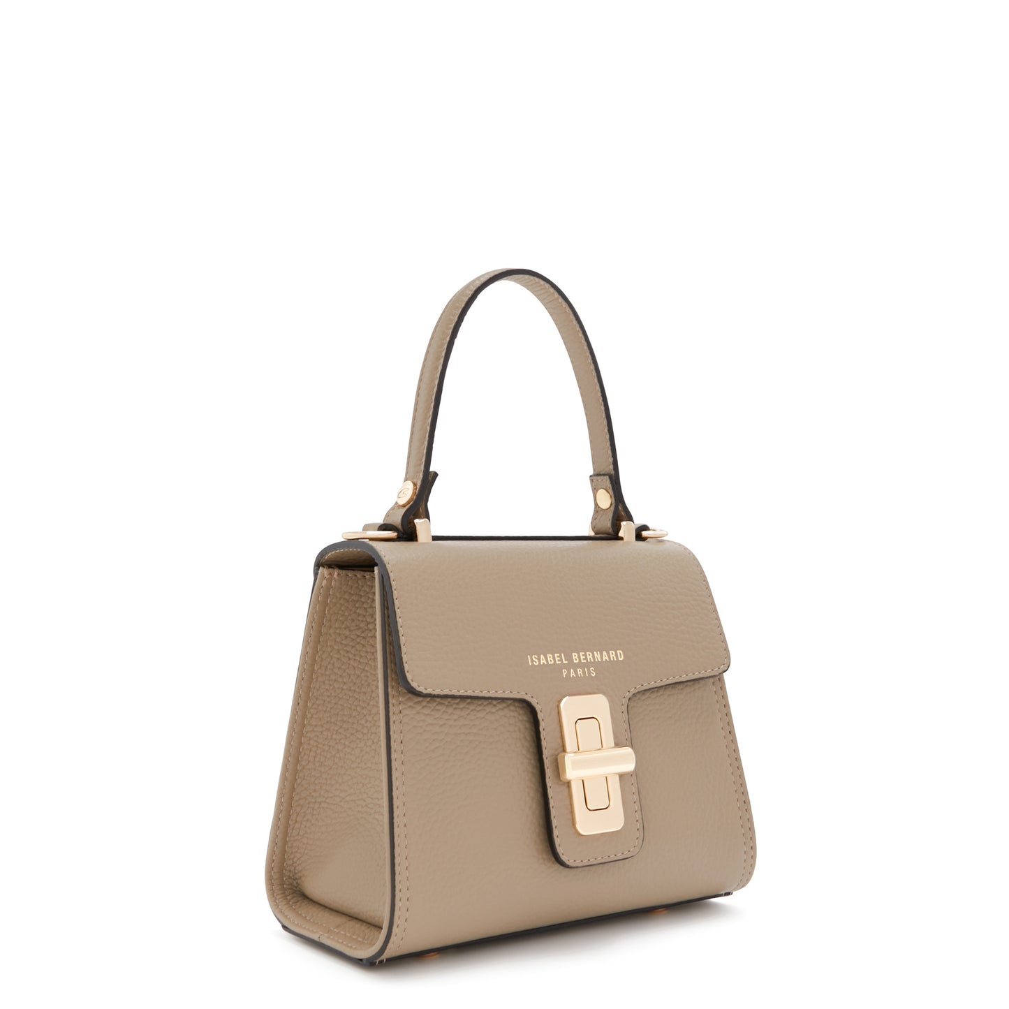 Femme Forte Simone Mini taupe leather handbag calfskin leather -  - Isabel Bernard