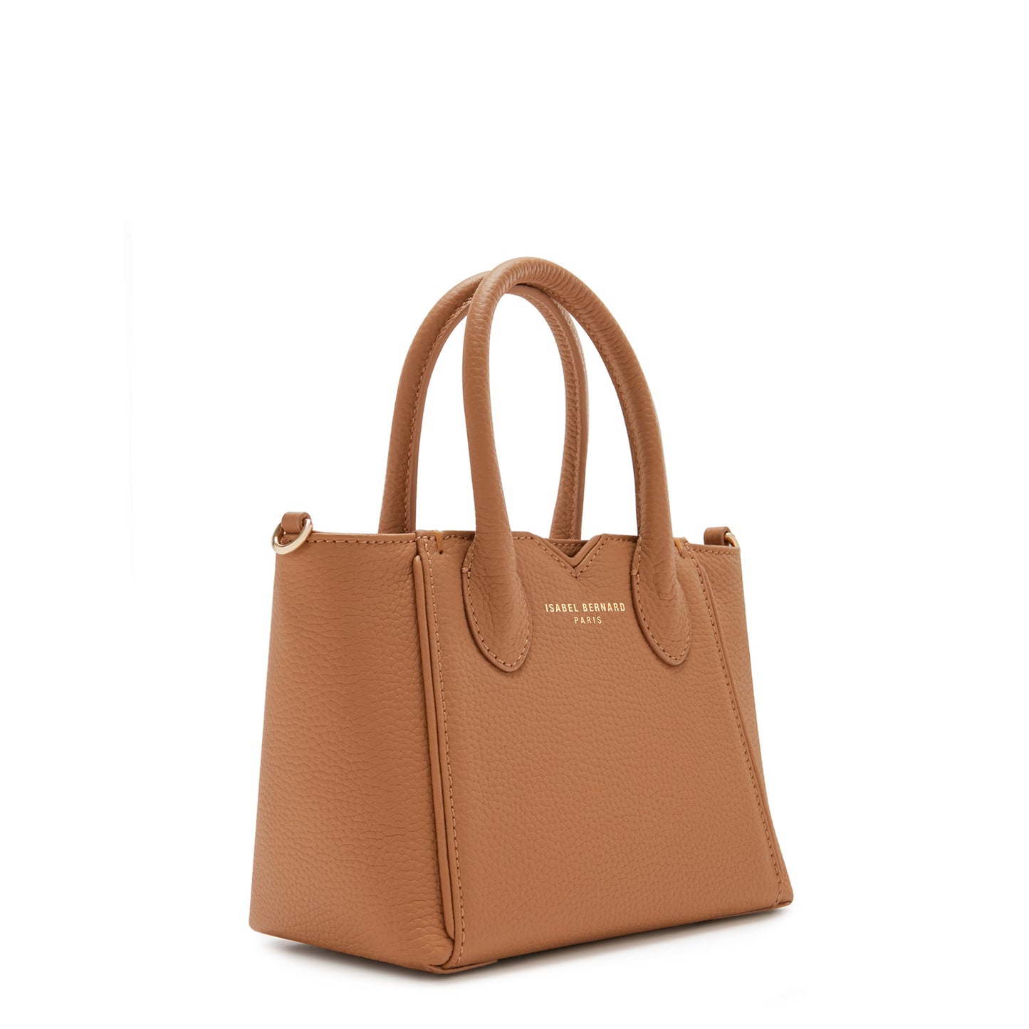 Honoré Cloe Mini camel calfskin leather handbag -  - Isabel Bernard