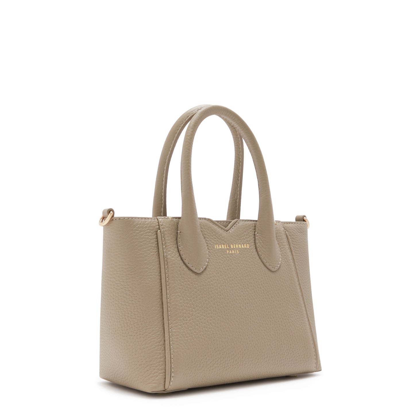 Honoré Cloe Mini taupe calfskin leather handbag -  - Isabel Bernard