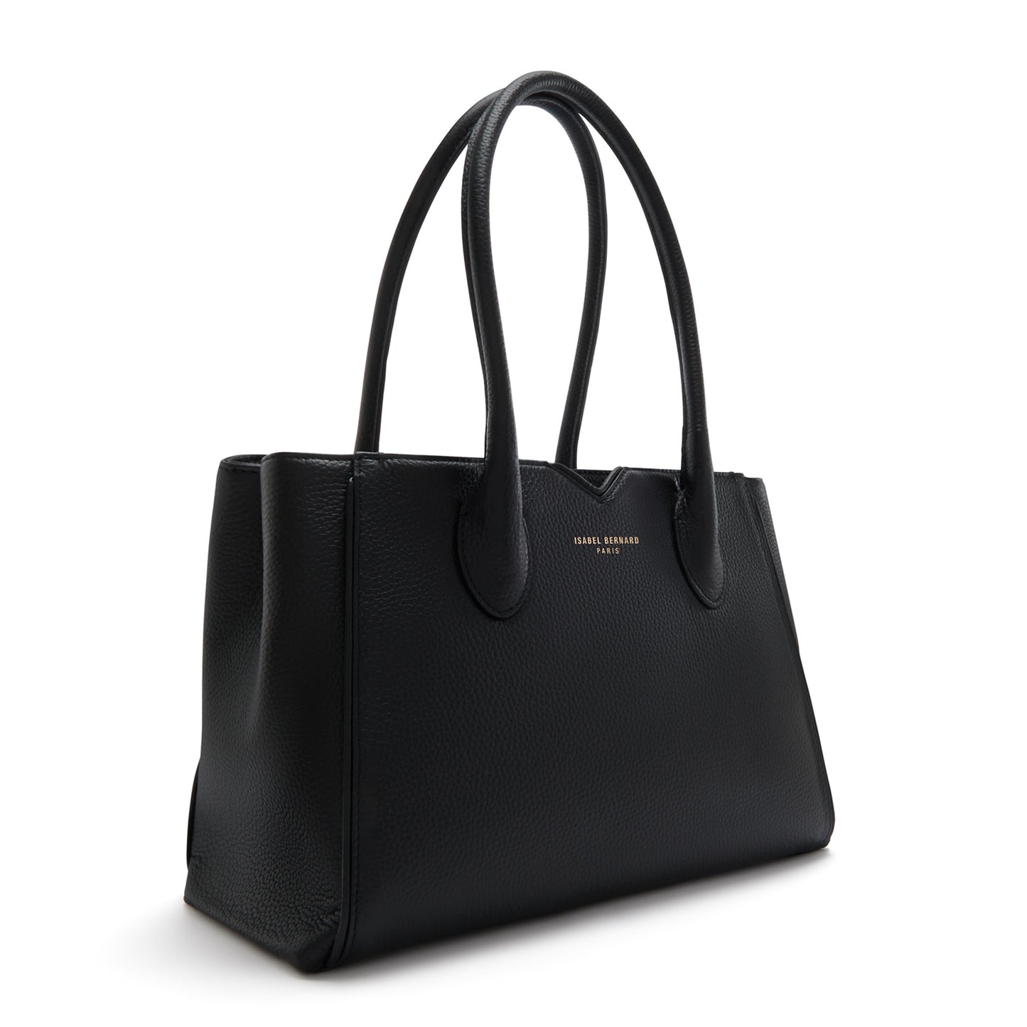 Honoré Cloe Midi black calfskin leather handbag -  - Isabel Bernard