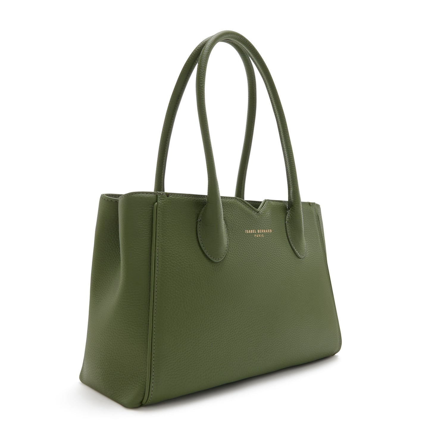 Honoré Cloe Midi green calfskin leather handbag -  - Isabel Bernard