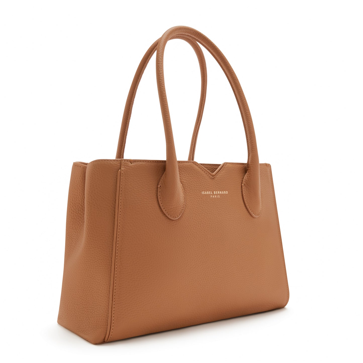 Honoré Cloe Midi camel calfskin leather handbag -  - Isabel Bernard