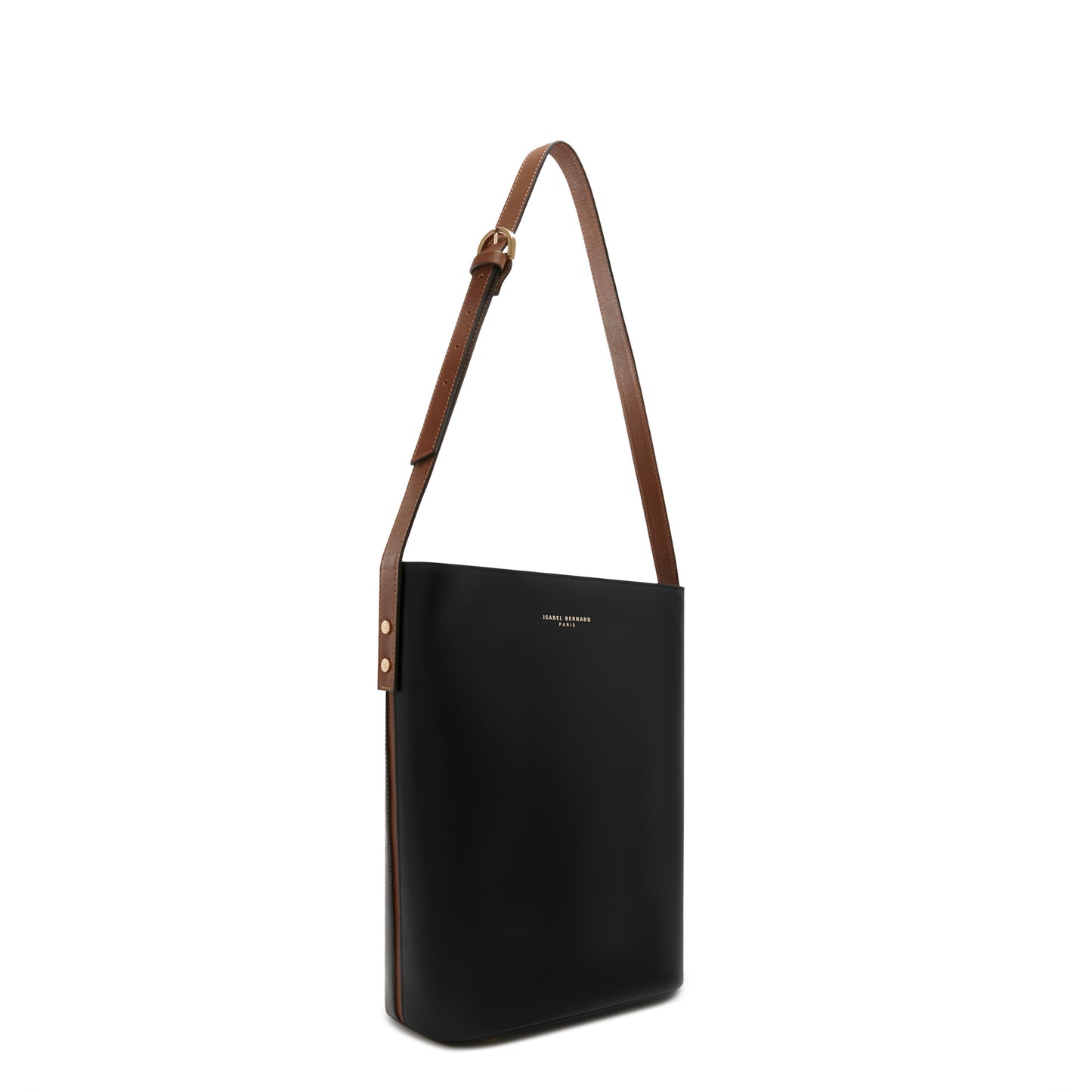 Honoré Lora black calfskin leather shoulder bag with laptop compartment -  - Isabel Bernard