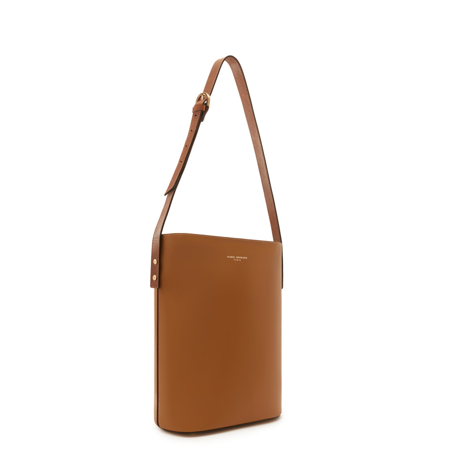 Honoré Lora camel calfskin leather shoulder bag with laptop compartment -  - Isabel Bernard