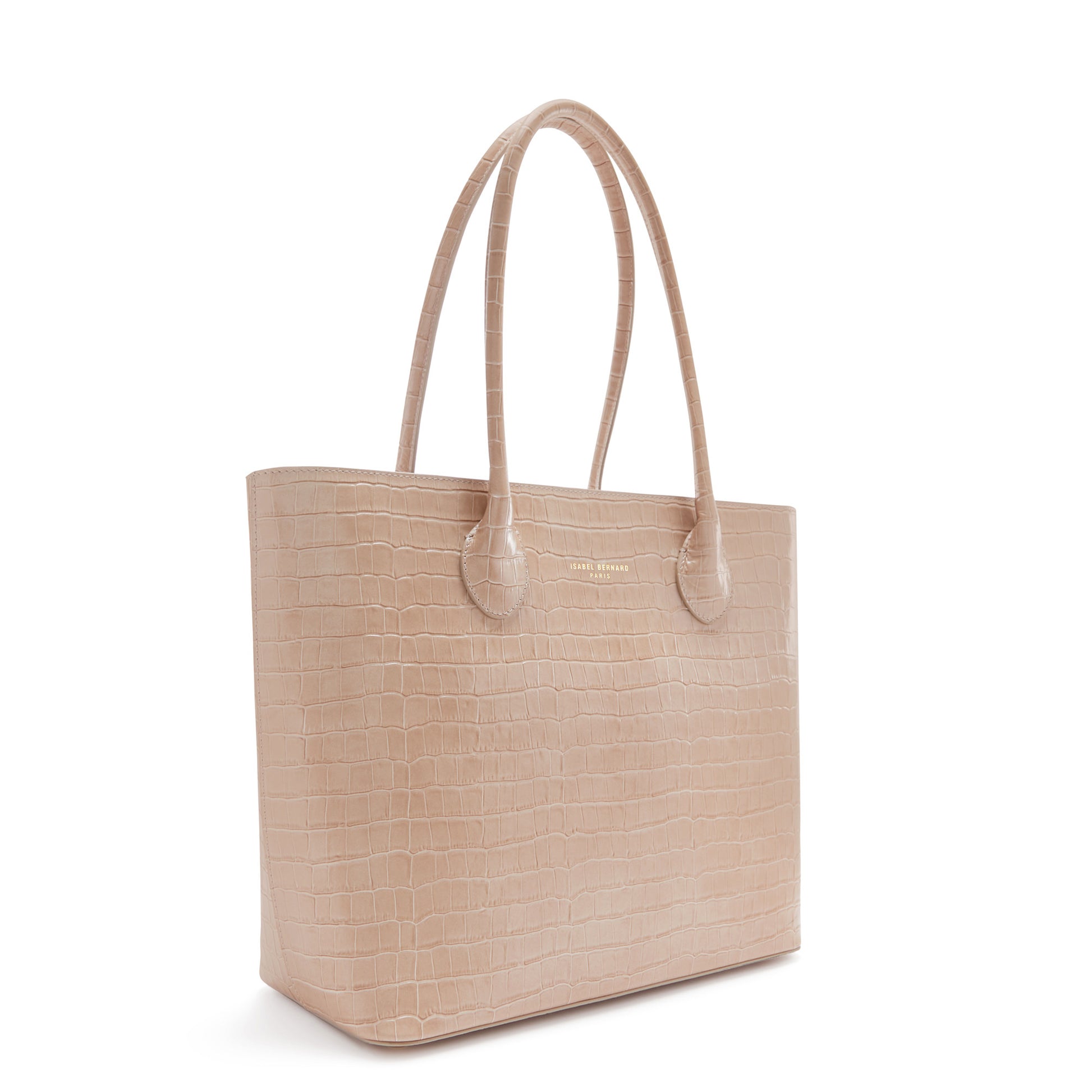 Honoré Lysanne croco beige leather shopper calfskin leather -  - Isabel Bernard