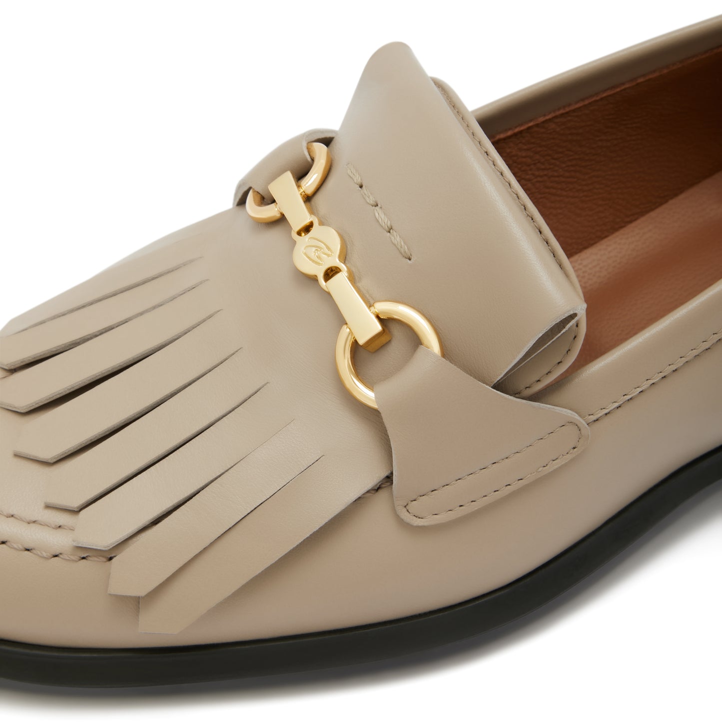 Vendôme Lave taupe calfskin leather loafers -  - Isabel Bernard