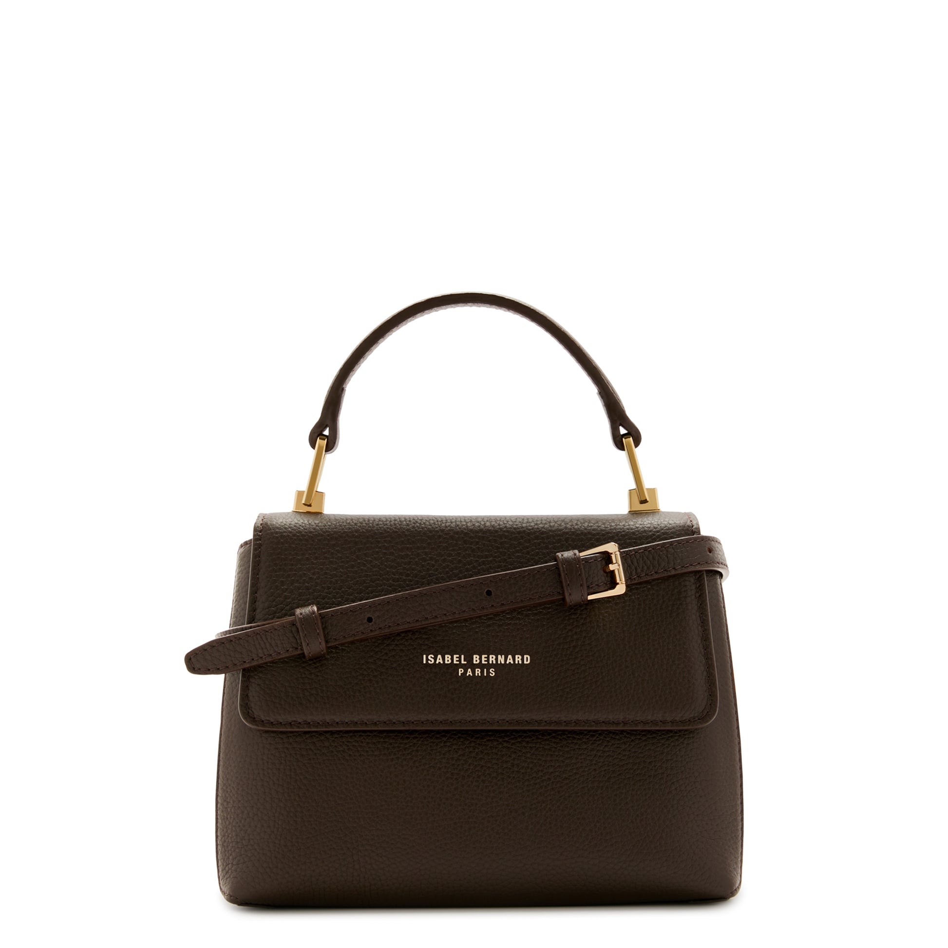 Femme Forte Heline brown calfskin leather handbag -  - Isabel Bernard