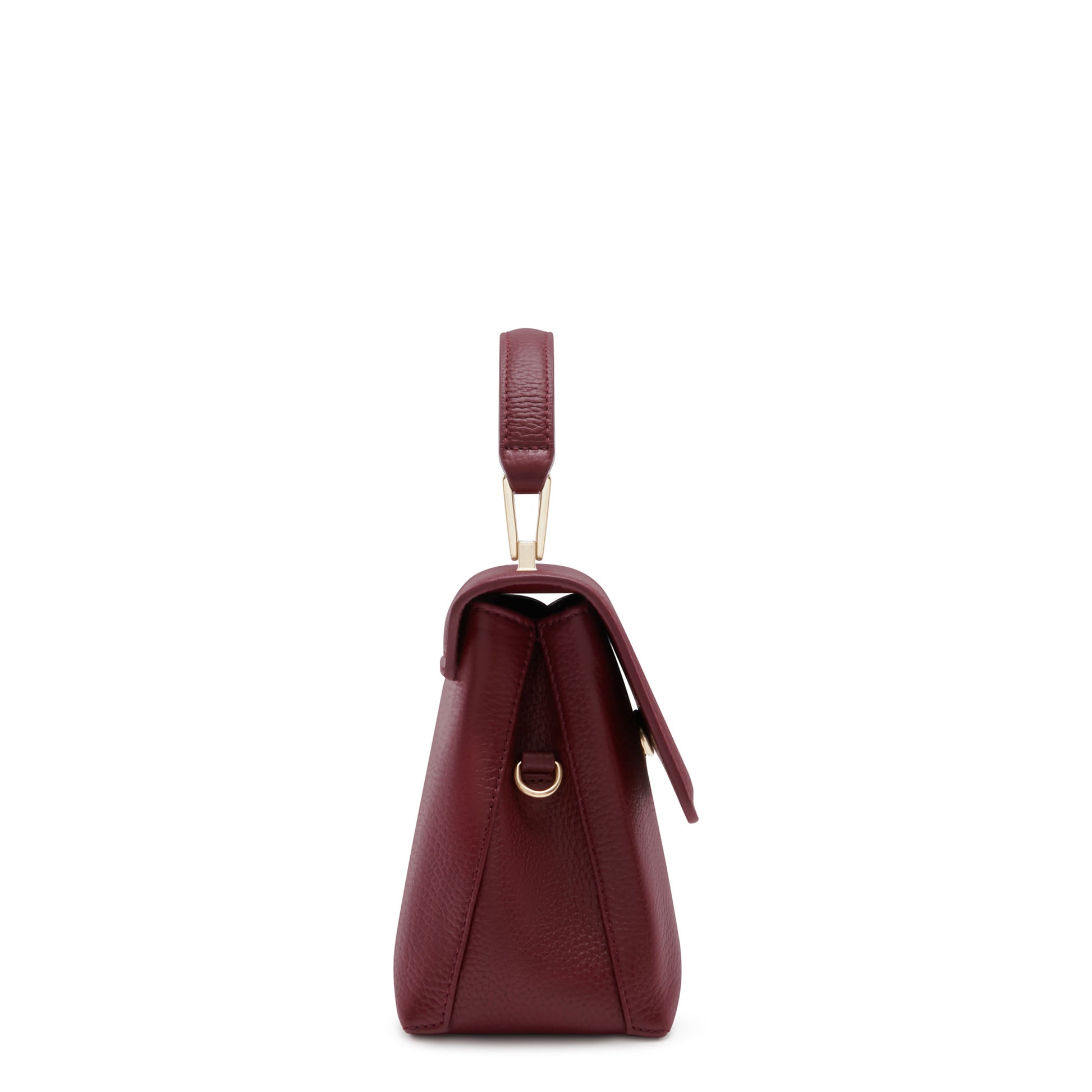 Femme Forte Heline bordeaux red calfskin leather handbag -  - Isabel Bernard