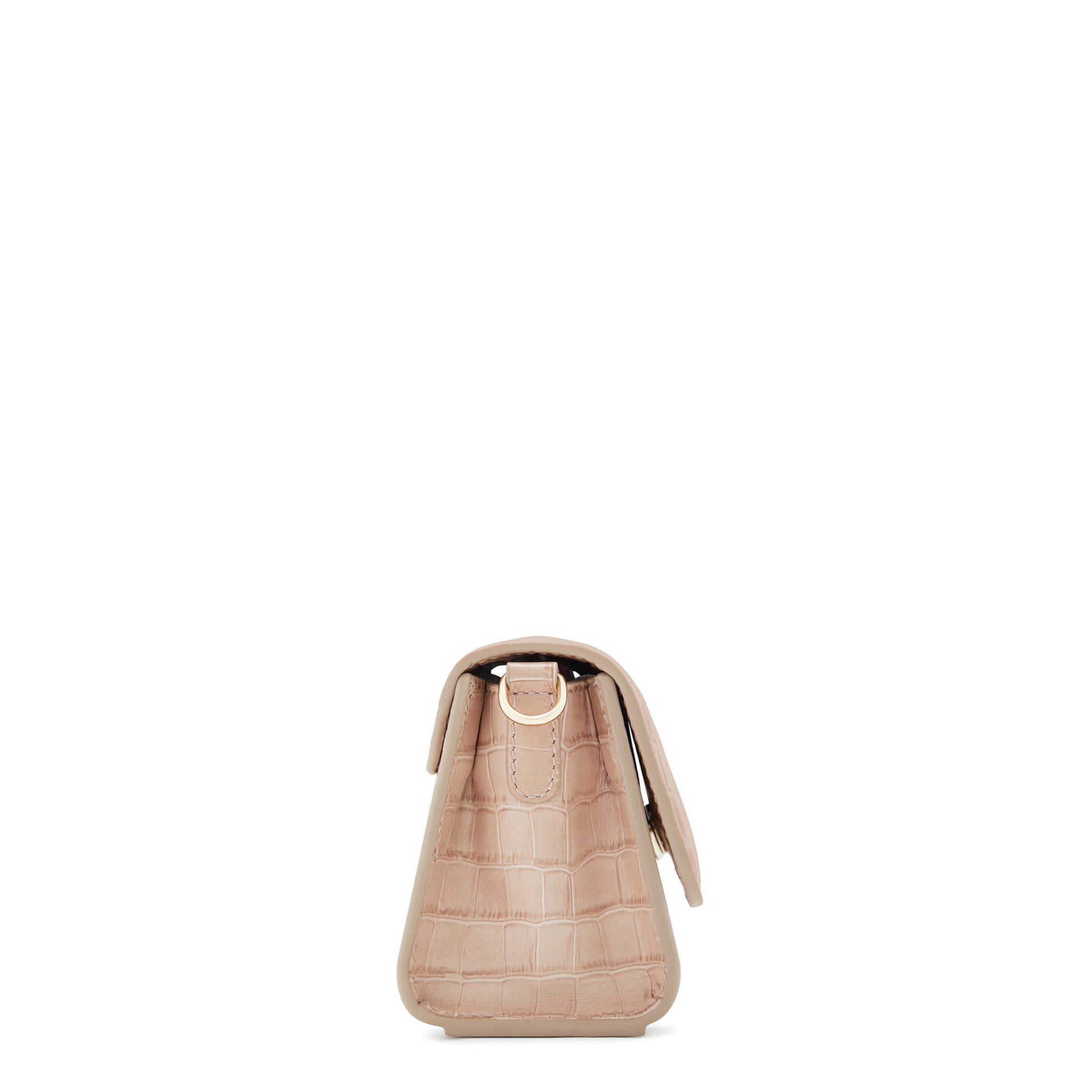 Femme Forte Kim croco beige calfskin leather crossbody bag -  - Isabel Bernard