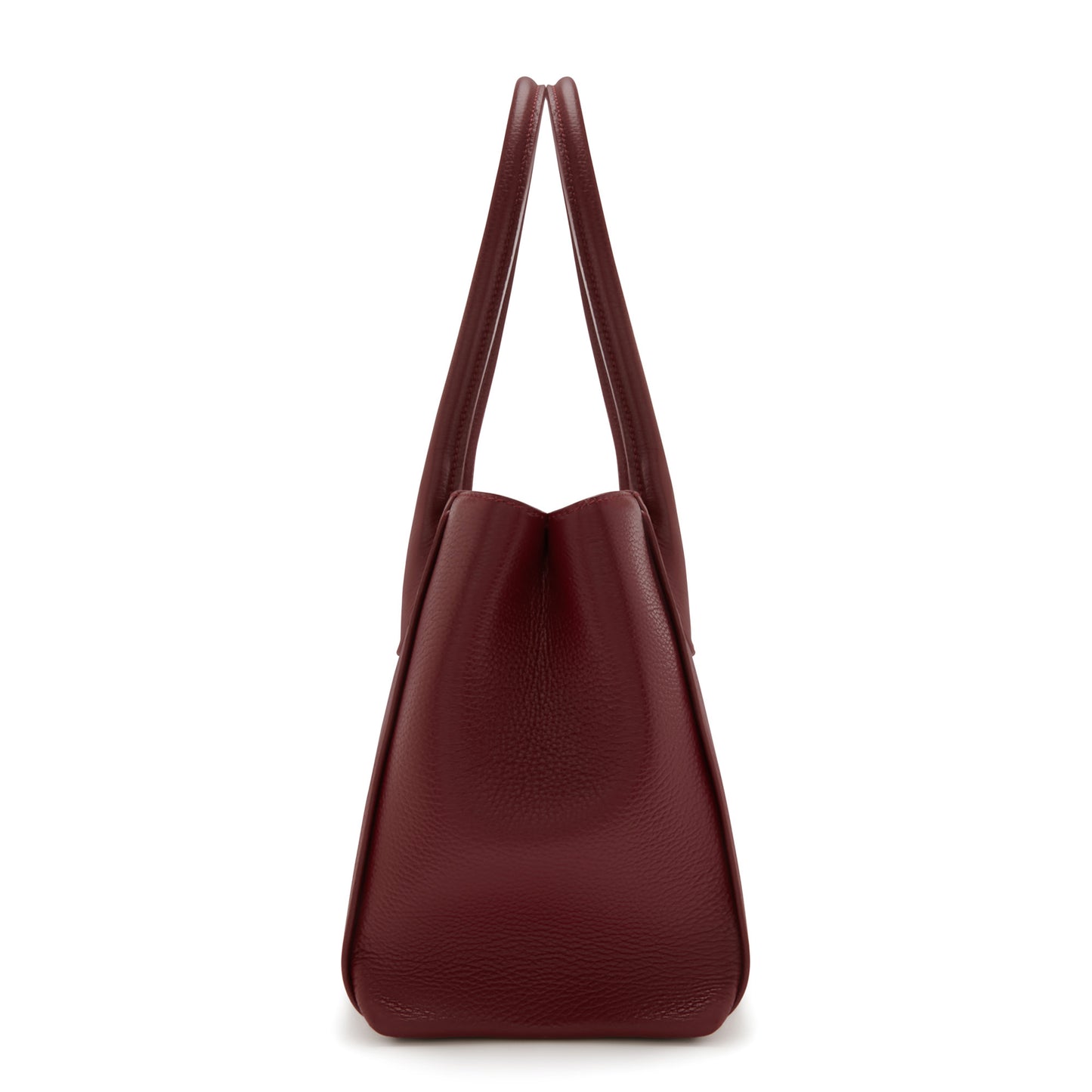 Honoré Cloe Midi bordeaux red calfskin leather handbag -  - Isabel Bernard