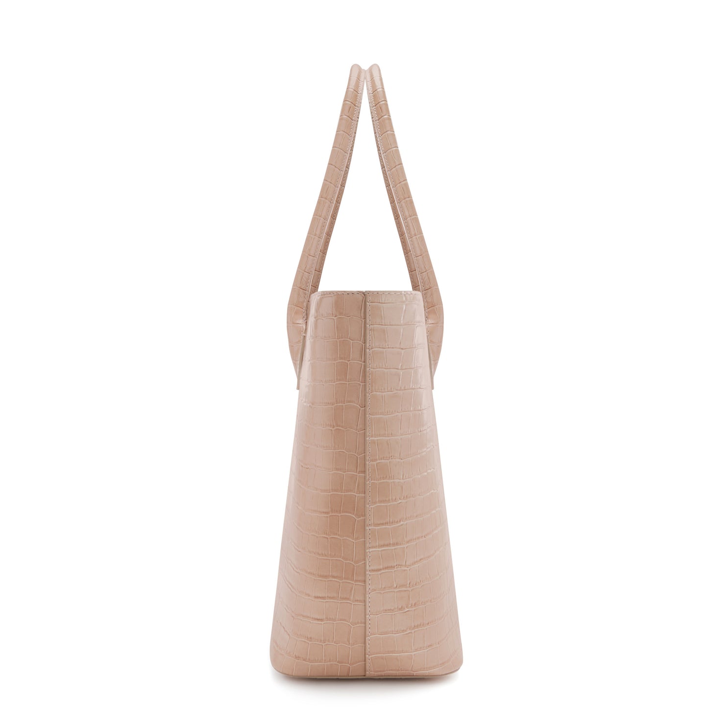 Honoré Lysanne croco beige leather shopper calfskin leather -  - Isabel Bernard