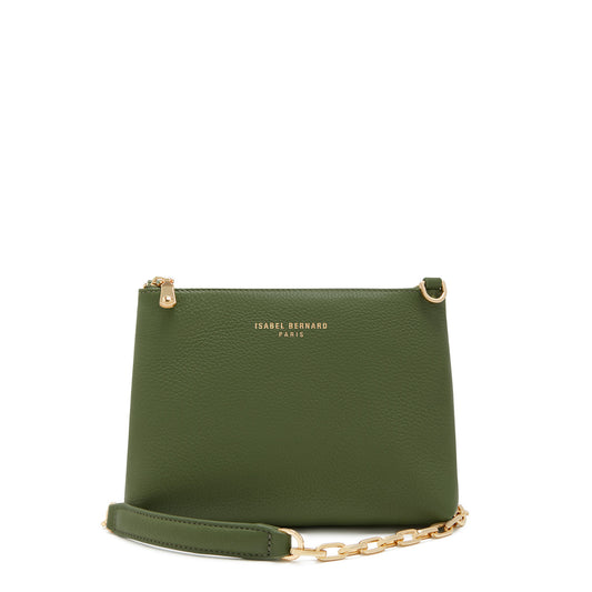 Honoré Misra green calfskin leather shoulder bag -  - Isabel Bernard