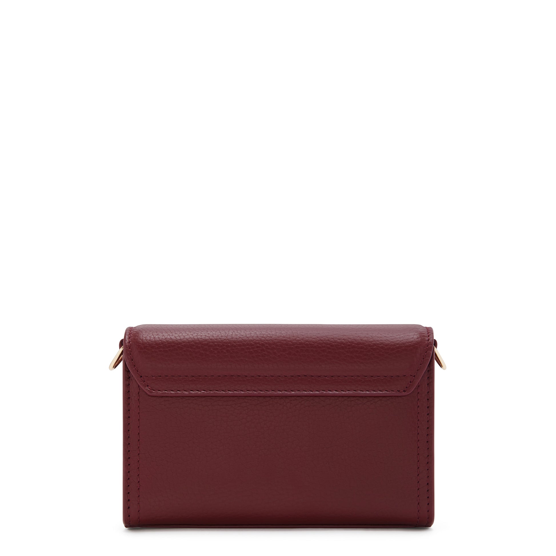 Femme Forte Kim bordeaux red calfskin leather crossbody bag -  - Isabel Bernard