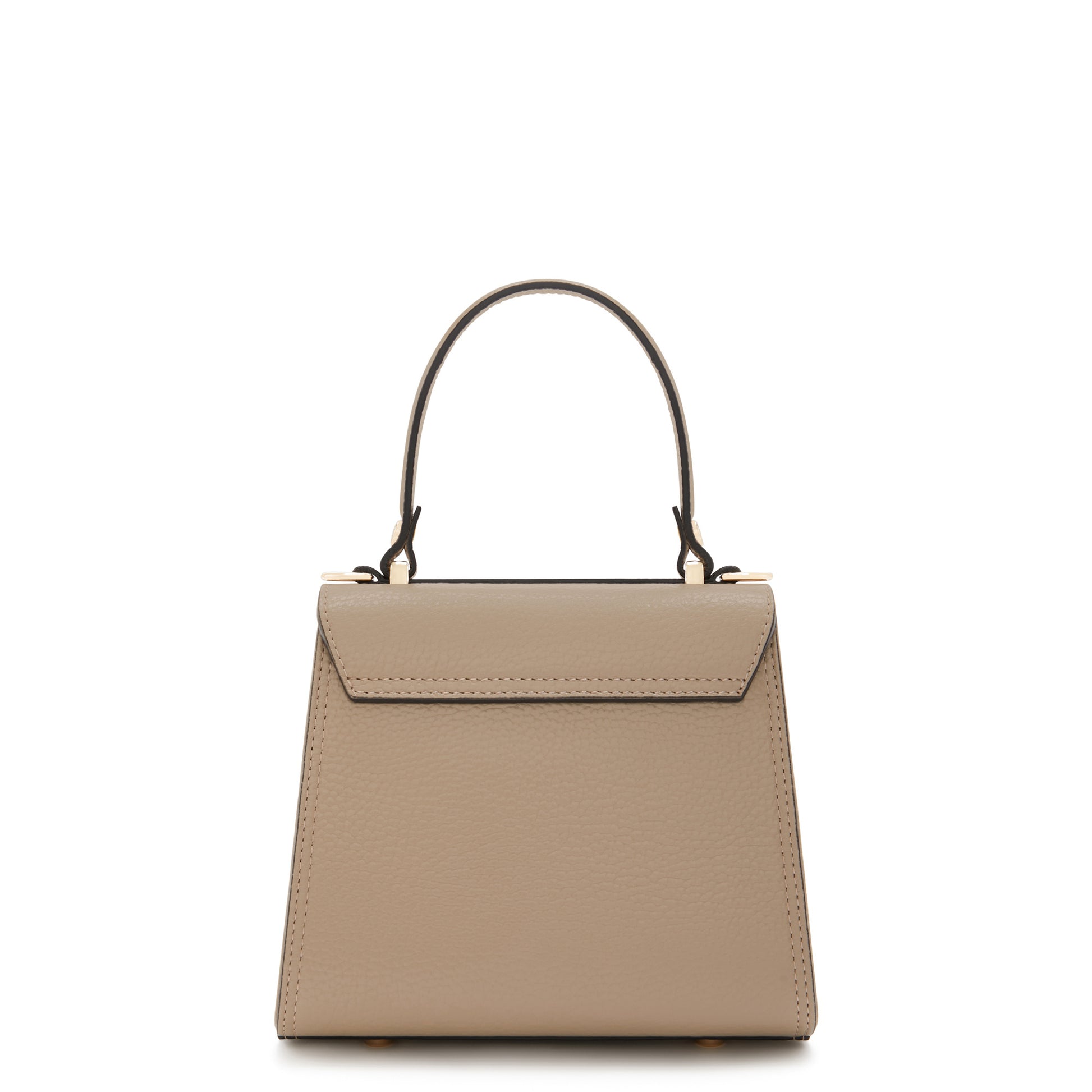 Femme Forte Simone Mini taupe leather handbag calfskin leather -  - Isabel Bernard