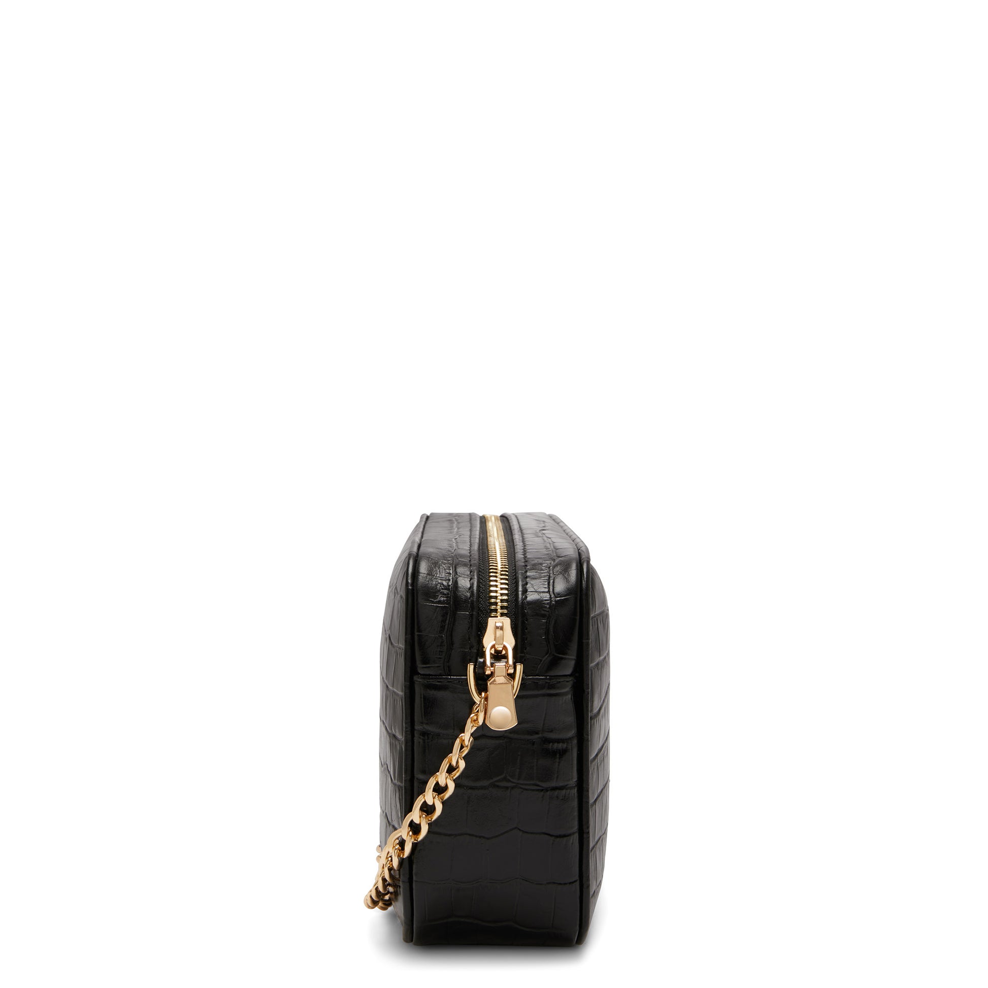 Honoré Lucie croco black calfskin leather crossbody bag -  - Isabel Bernard