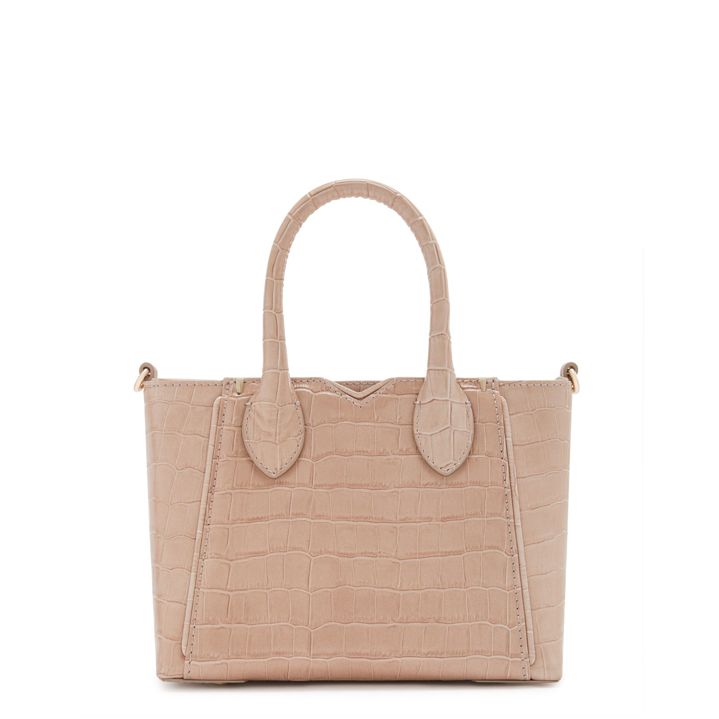 Honoré Cloe Mini croco beige calfskin leather handbag -  - Isabel Bernard