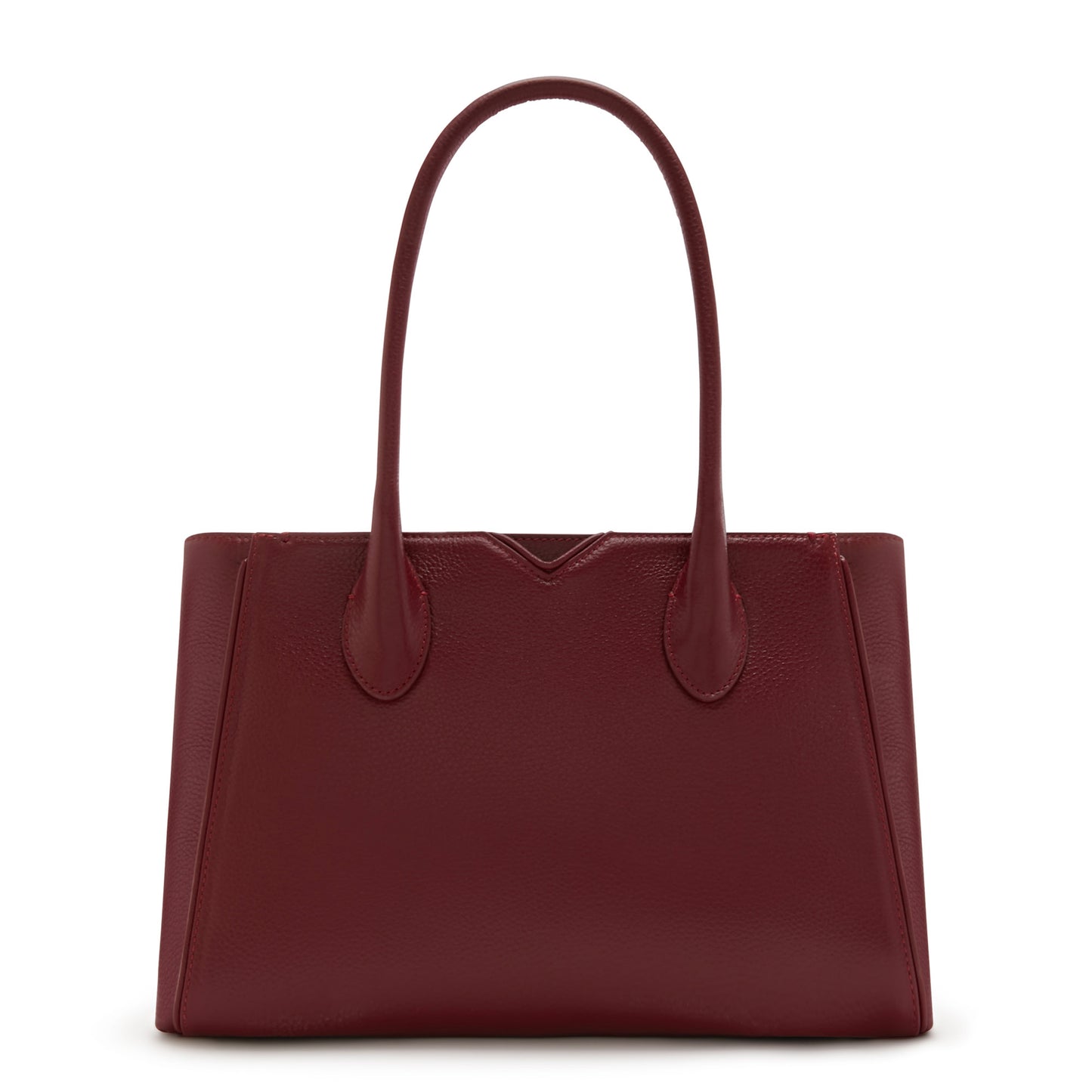 Honoré Cloe Midi bordeaux red calfskin leather handbag -  - Isabel Bernard