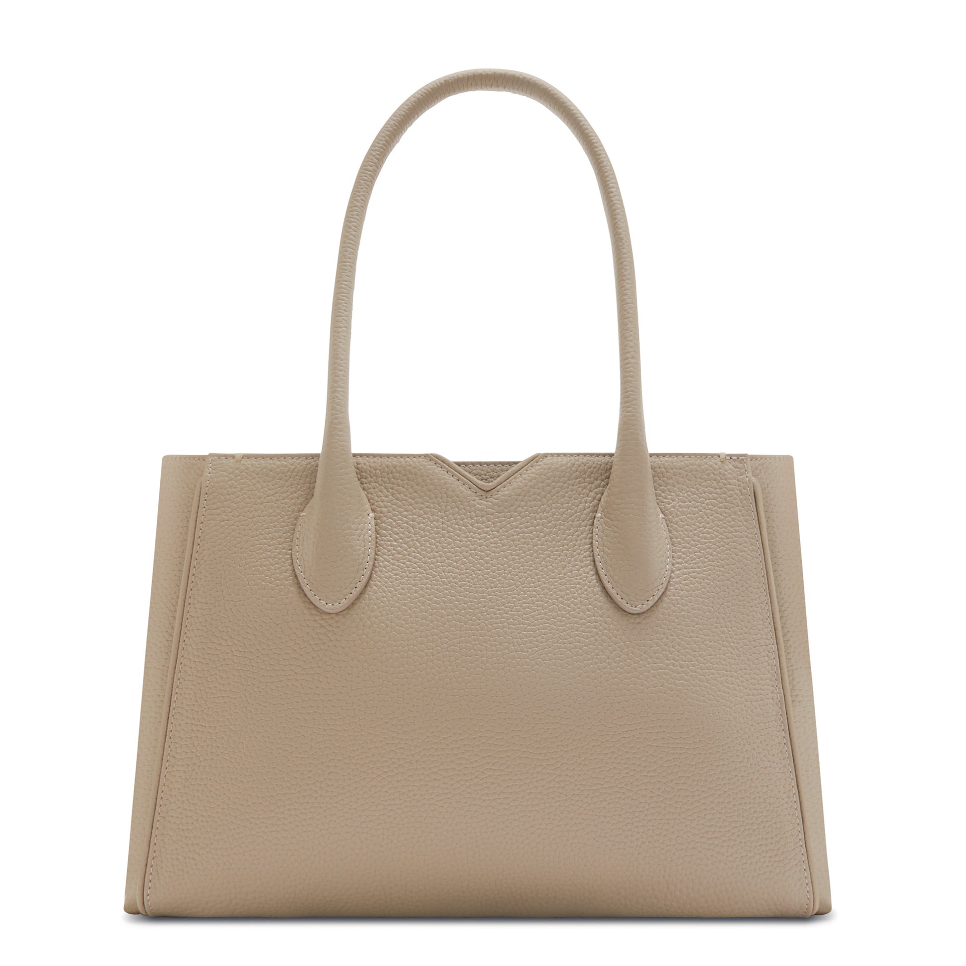 Honoré Cloe Midi taupe calfskin leather handbag -  - Isabel Bernard