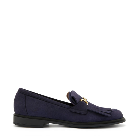 Vendôme Lave blue suede loafers -  - Isabel Bernard