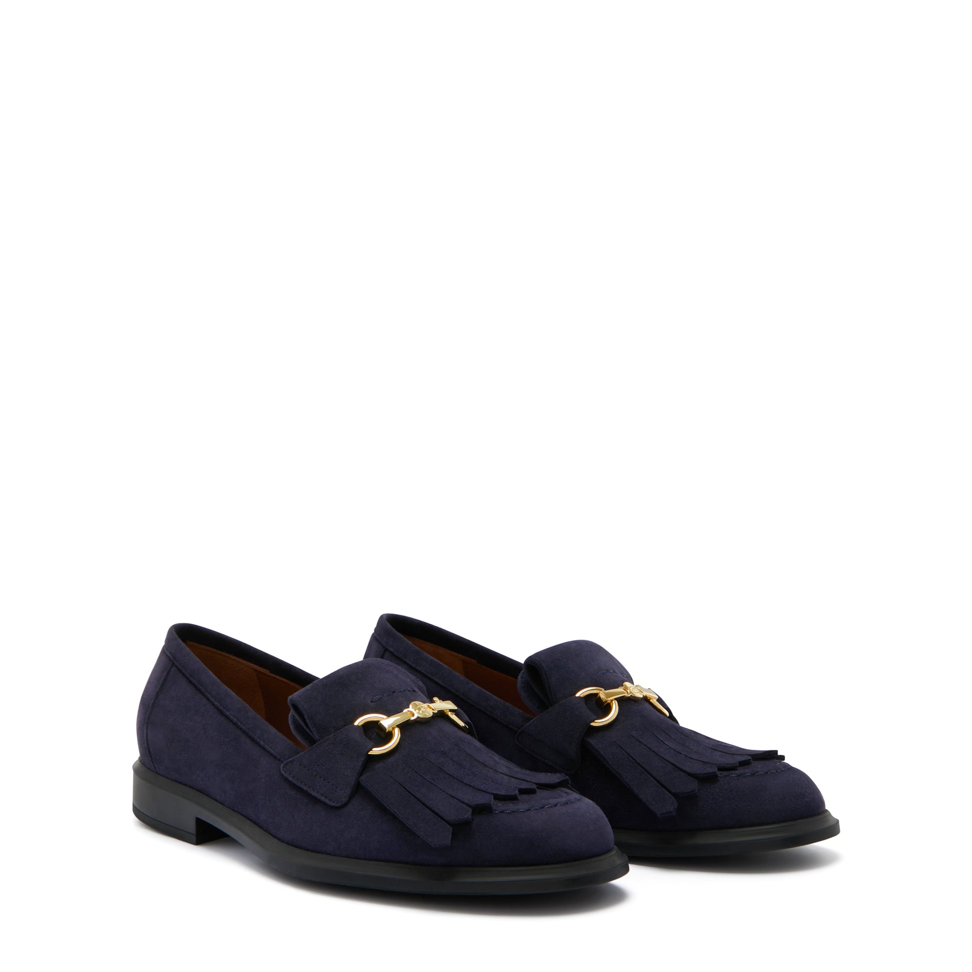 Vendôme Lave blue suede loafers -  - Isabel Bernard