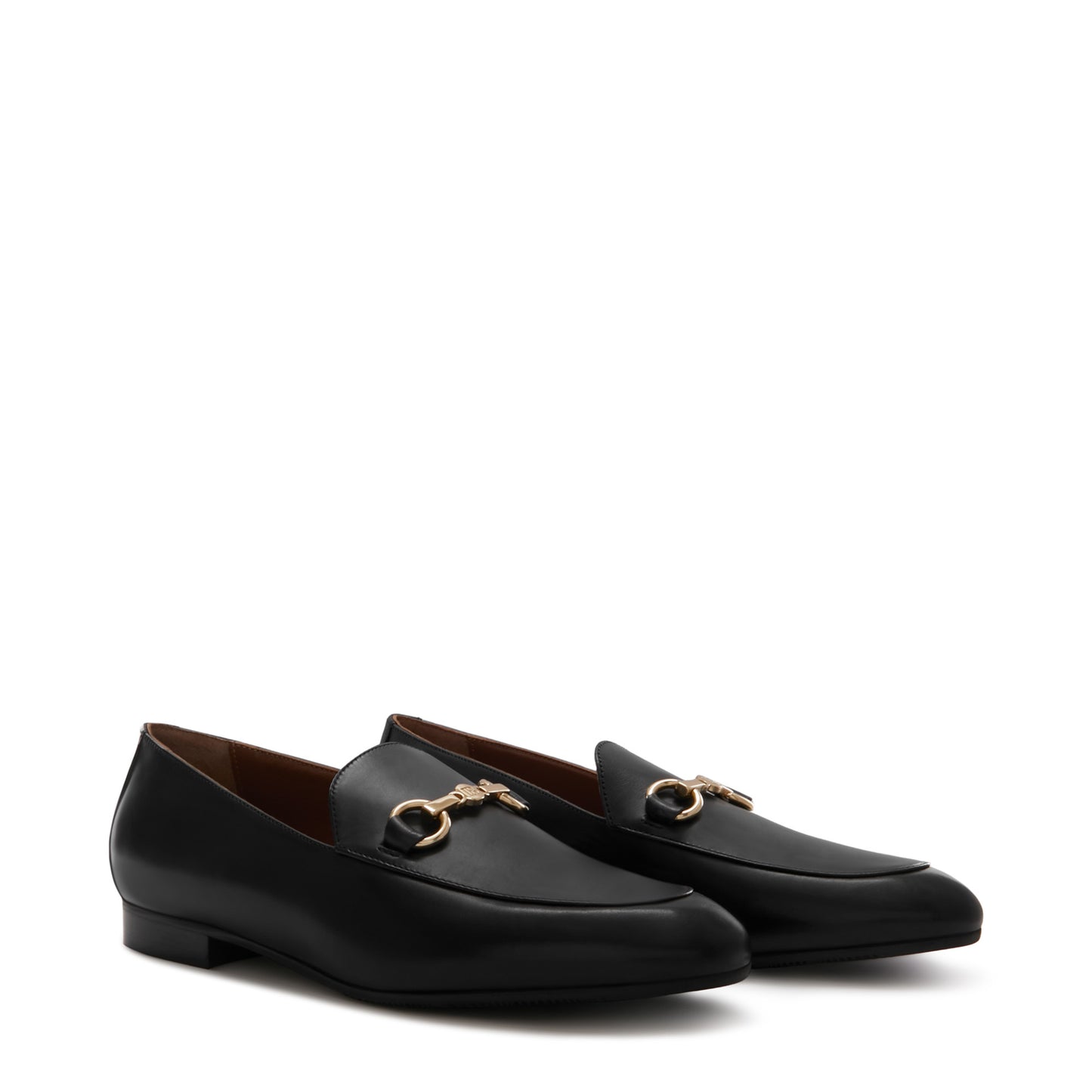 Vendôme Fleur black calfskin leather loafers -  - Isabel Bernard