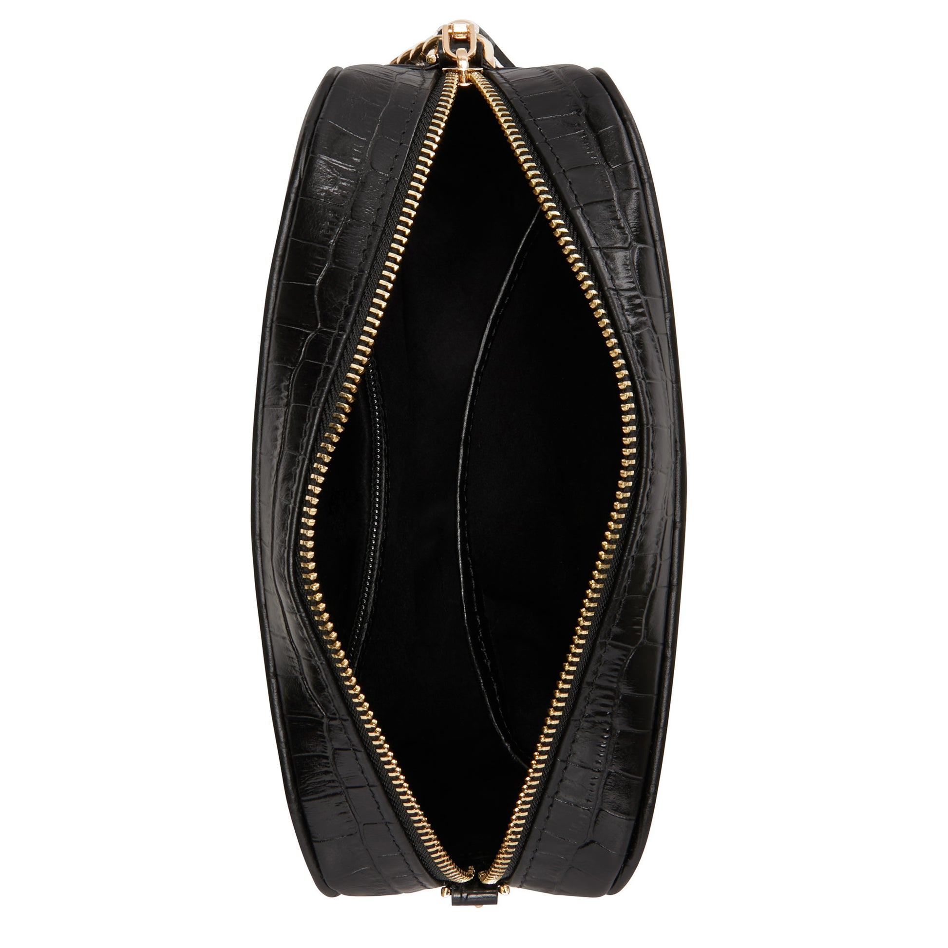 Honoré Lucie croco black calfskin leather crossbody bag -  - Isabel Bernard