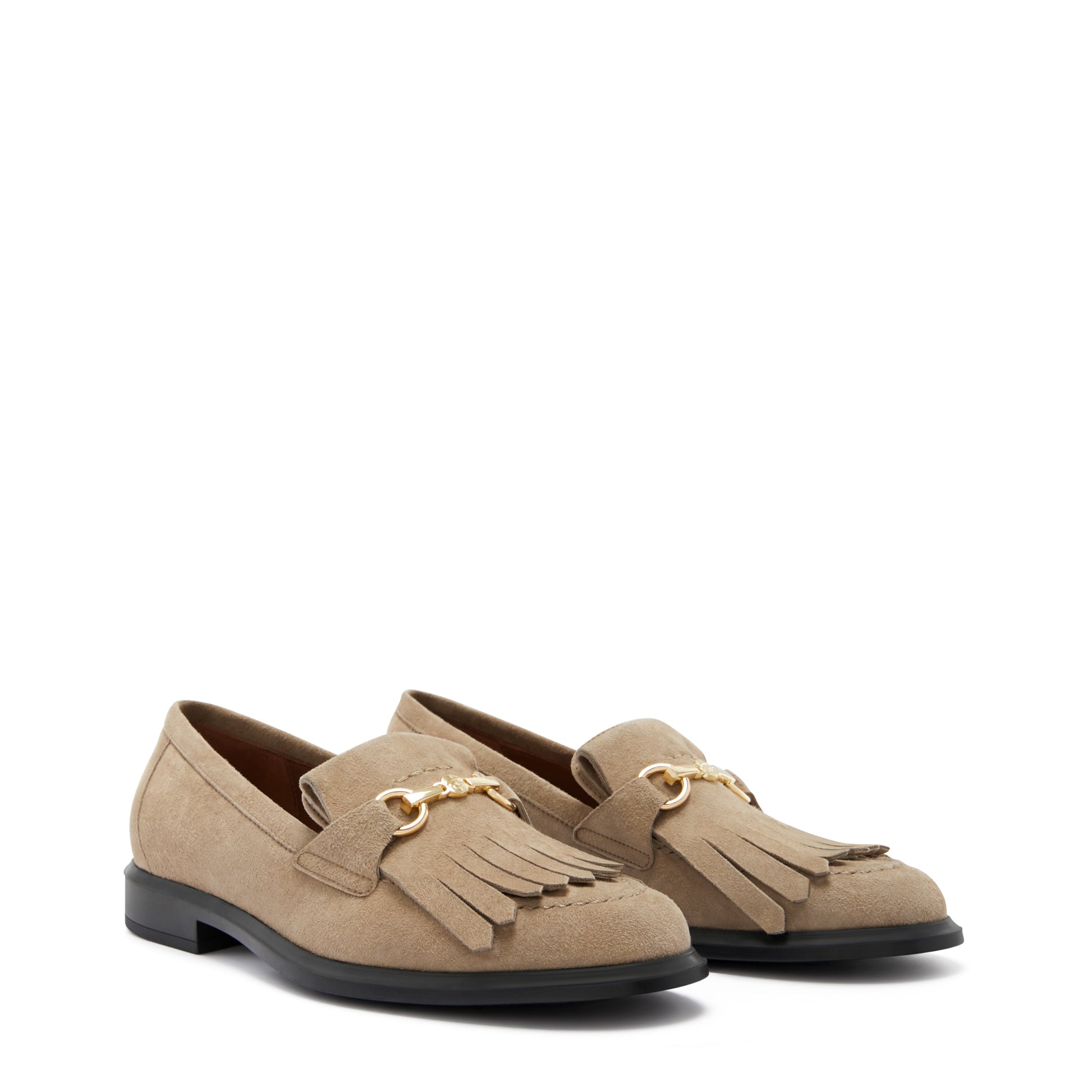 Vendôme Lave taupe suede loafers -  - Isabel Bernard