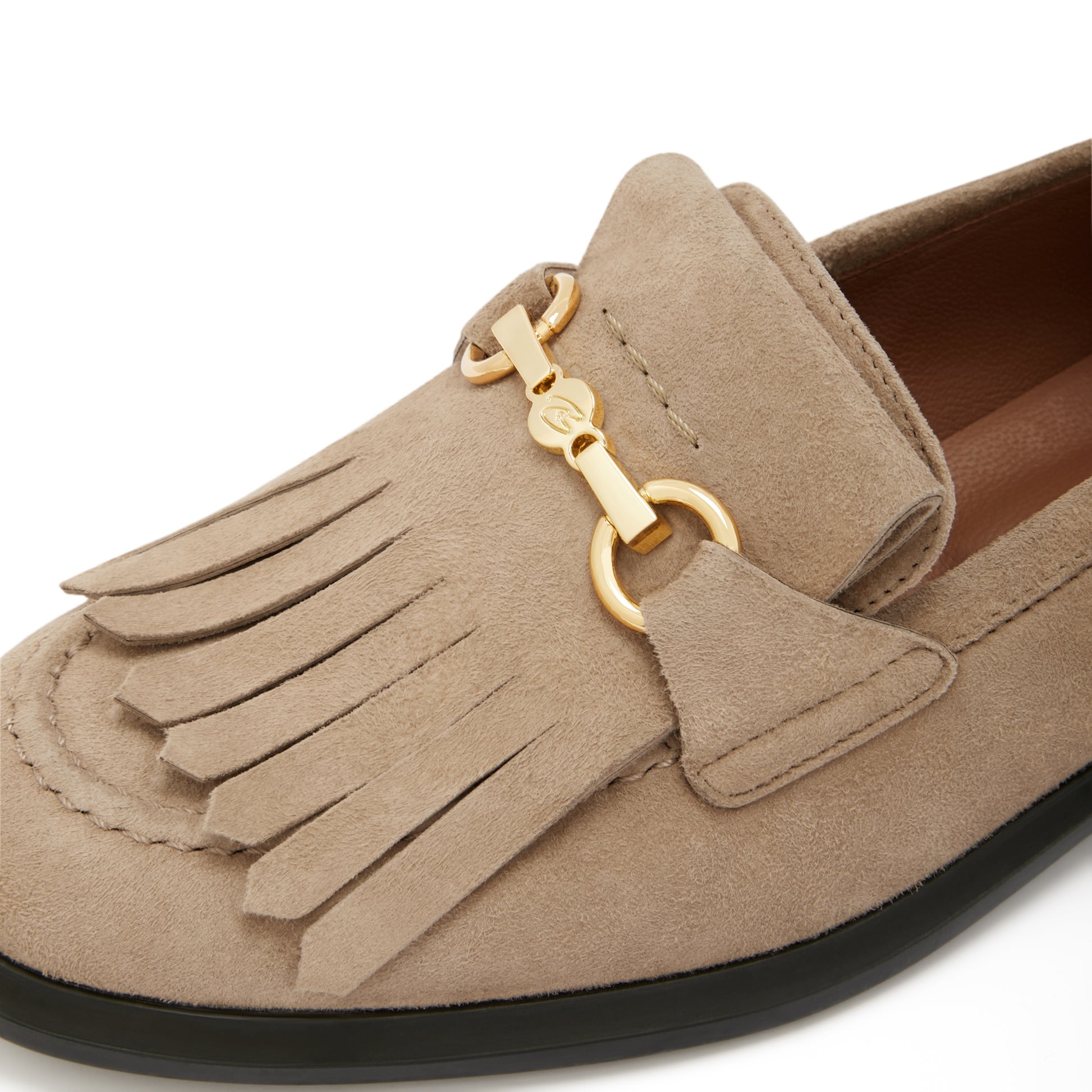 Vendôme Lave taupe suede loafers -  - Isabel Bernard