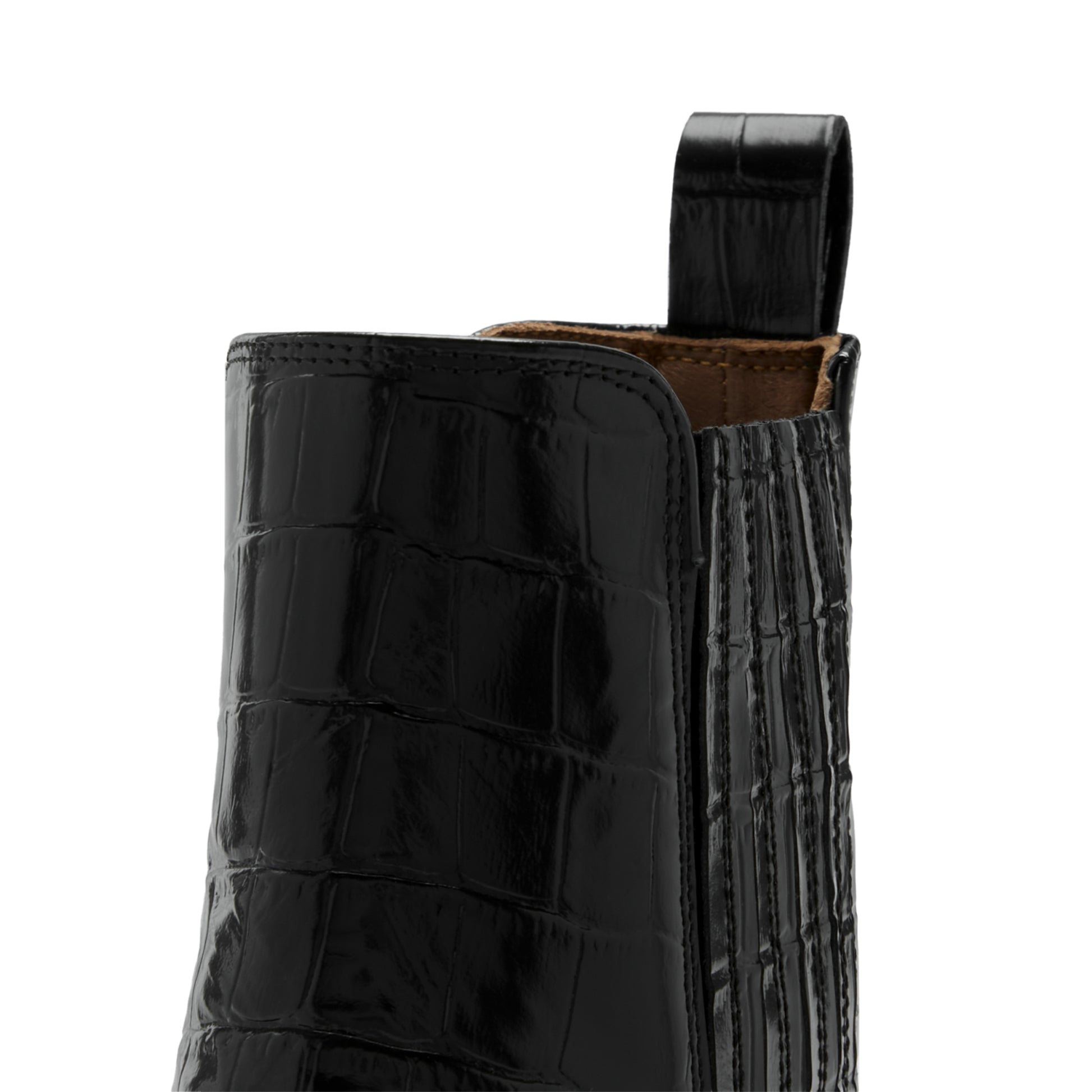 Vendôme Amandine croco black calfskin leather boots -  - Isabel Bernard