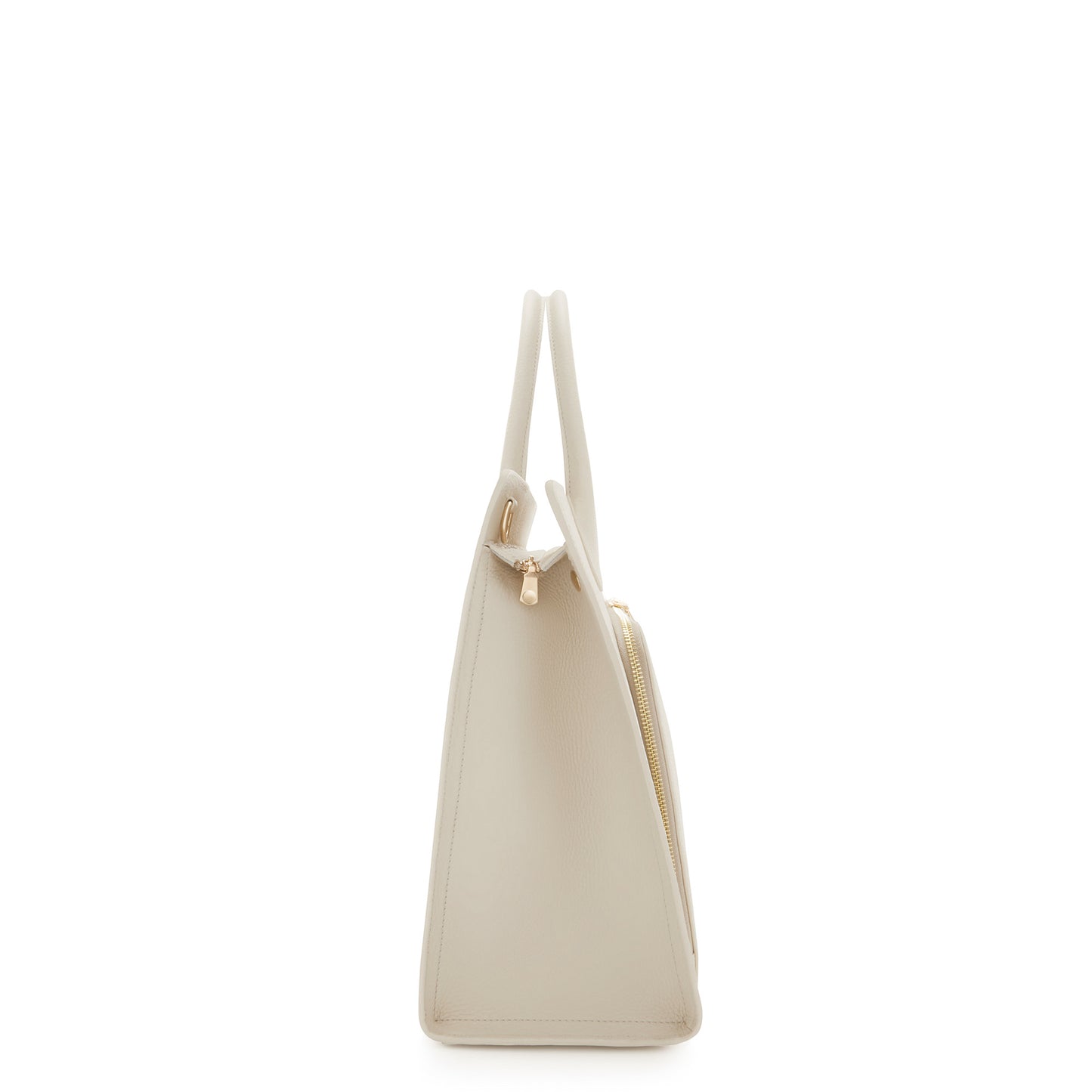 Honoré Nadine cream calfskin leather handbag with laptop compartment - - Isabel Bernard